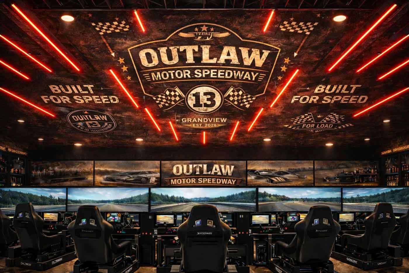 Outlaw Sim Racing + Bar