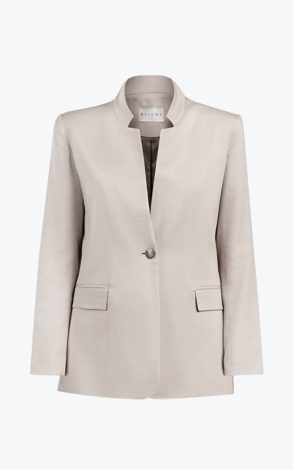 Grey Longline Single Button Blazer 