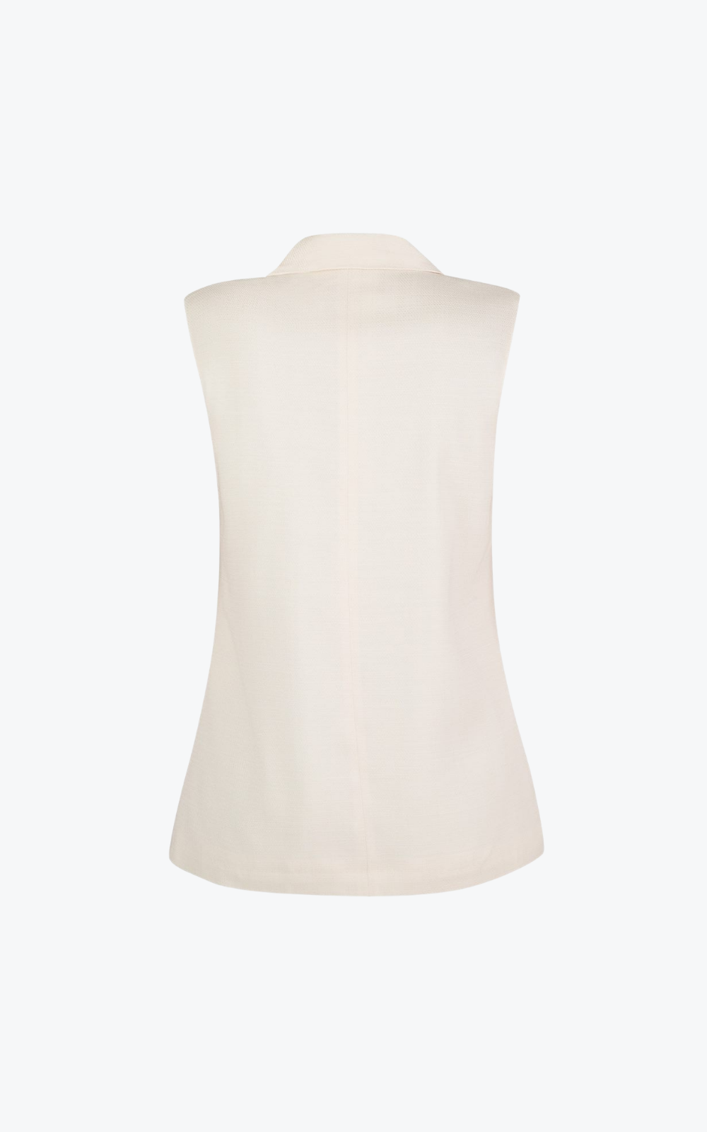 Tailored Sleeveless Cream Jacket — BYLUMA