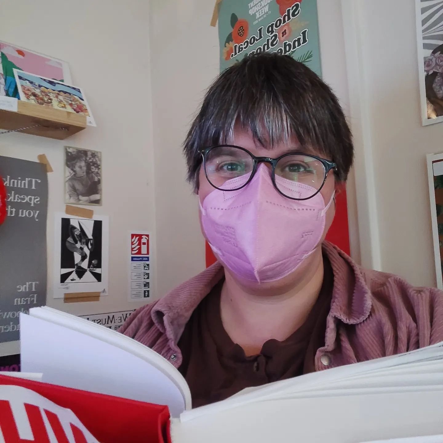 What quiet/masked hour looks like.

Staff in FFP2 masks, door open for ventilation, free masks and sanitiser available, low lighting, no music (though music does drift in from shop down the street), staff reading quietly. We won't talk to you unless 