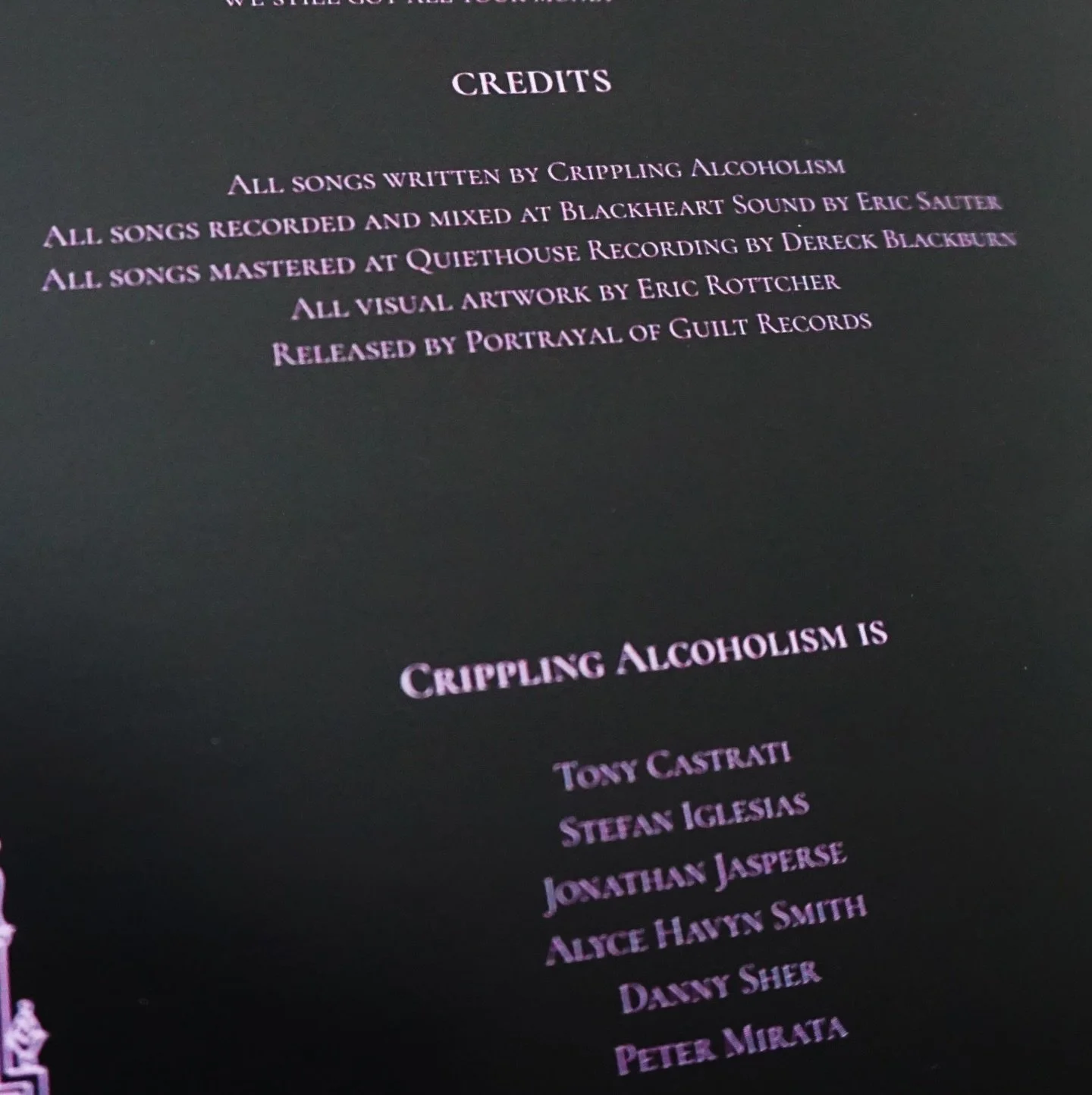 I just got my personal copy of CAMGIRL by @your.crippling.alcoholism  on the same day they announced they&rsquo;re now part of @theflenser family. It was an honor to Master this record and be a small part of a work that&rsquo;s heavy, singular, and h