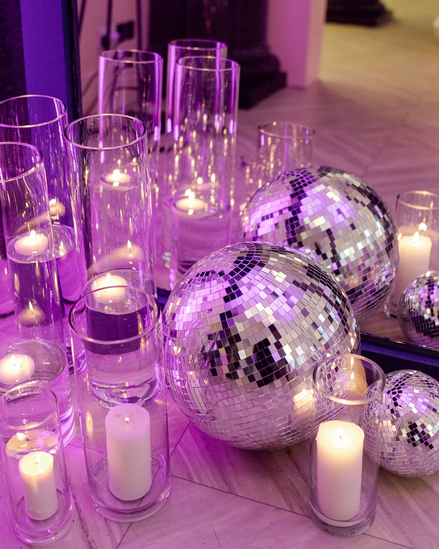 Disco balls at a wedding?! Hell yes ✨

Disco balls are the perfect way to add a touch of sparkle and a whole lot of fun to your decor 🪩

We have various sized disco balls available to enhance your space 

Enquire online to receive our hire catalogue