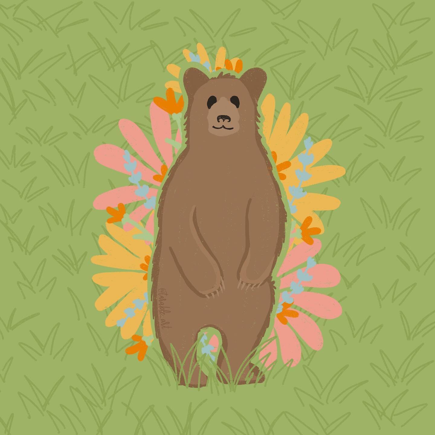 Today&rsquo;s animal doodle is a bear! This artwork took me waayyy too long to finish. I originally drew two cubs in different positions but the second one just didn&rsquo;t look right. So I&rsquo;m thinking once I&rsquo;m through with this little ch