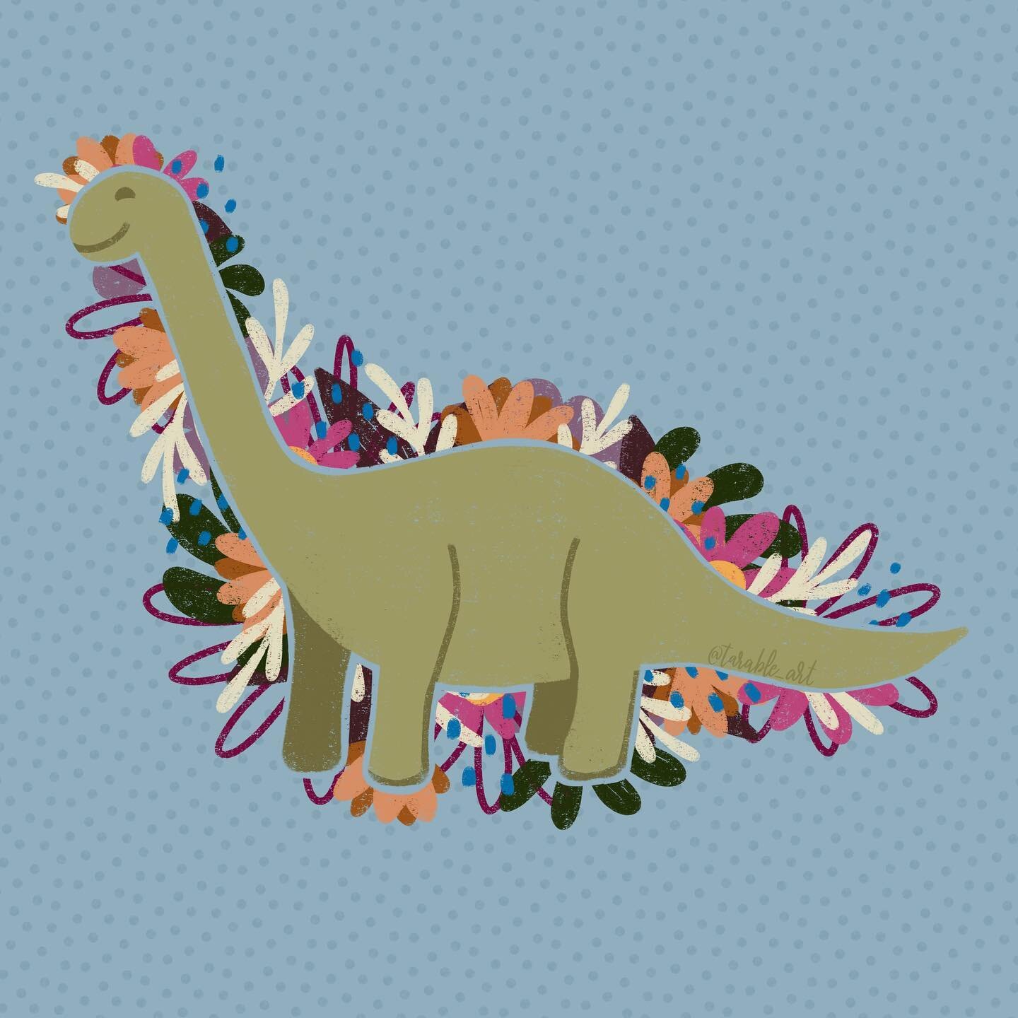 I was surprised how many animals I&rsquo;ve already drawn in the past couple of years that start with the letter D, but I&rsquo;ve never drawn a dinosaur (that I recall), so here it is! Pretty simple one today, but I think it&rsquo;s cute!