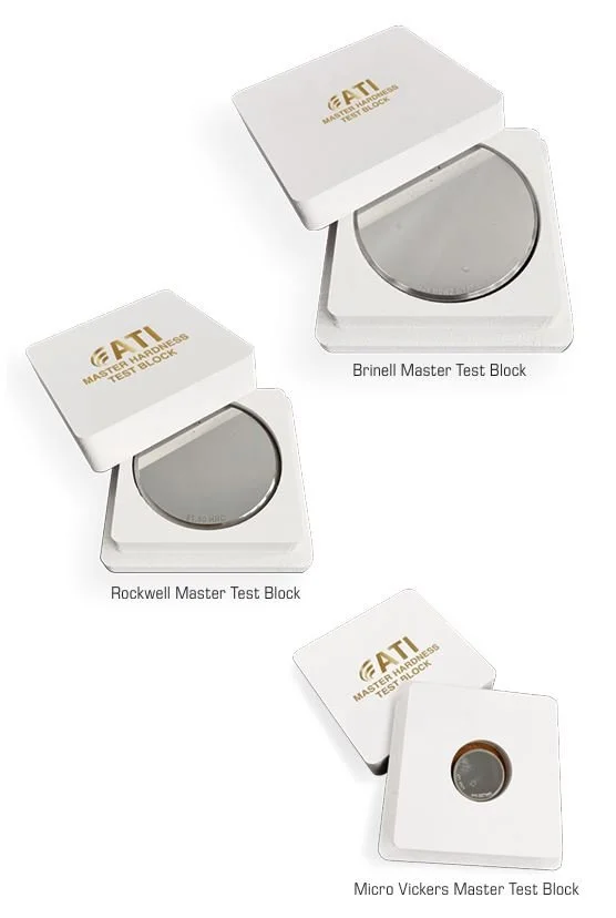 UKAS certified Micro Vickers test blocks.
