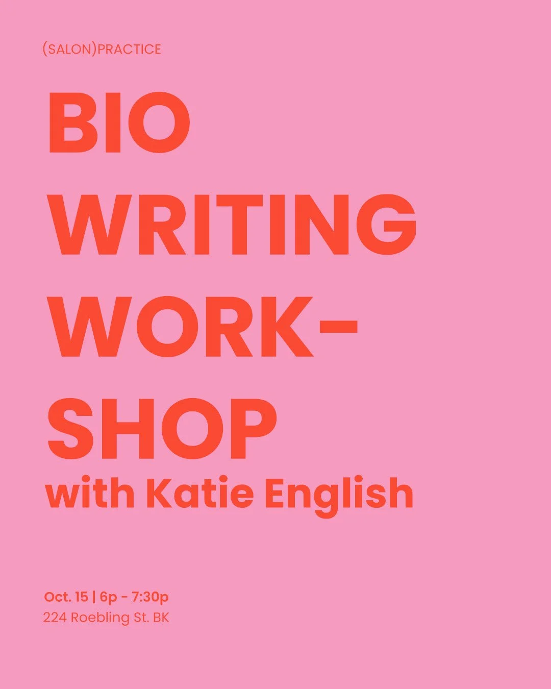 Bio Writing Workshop