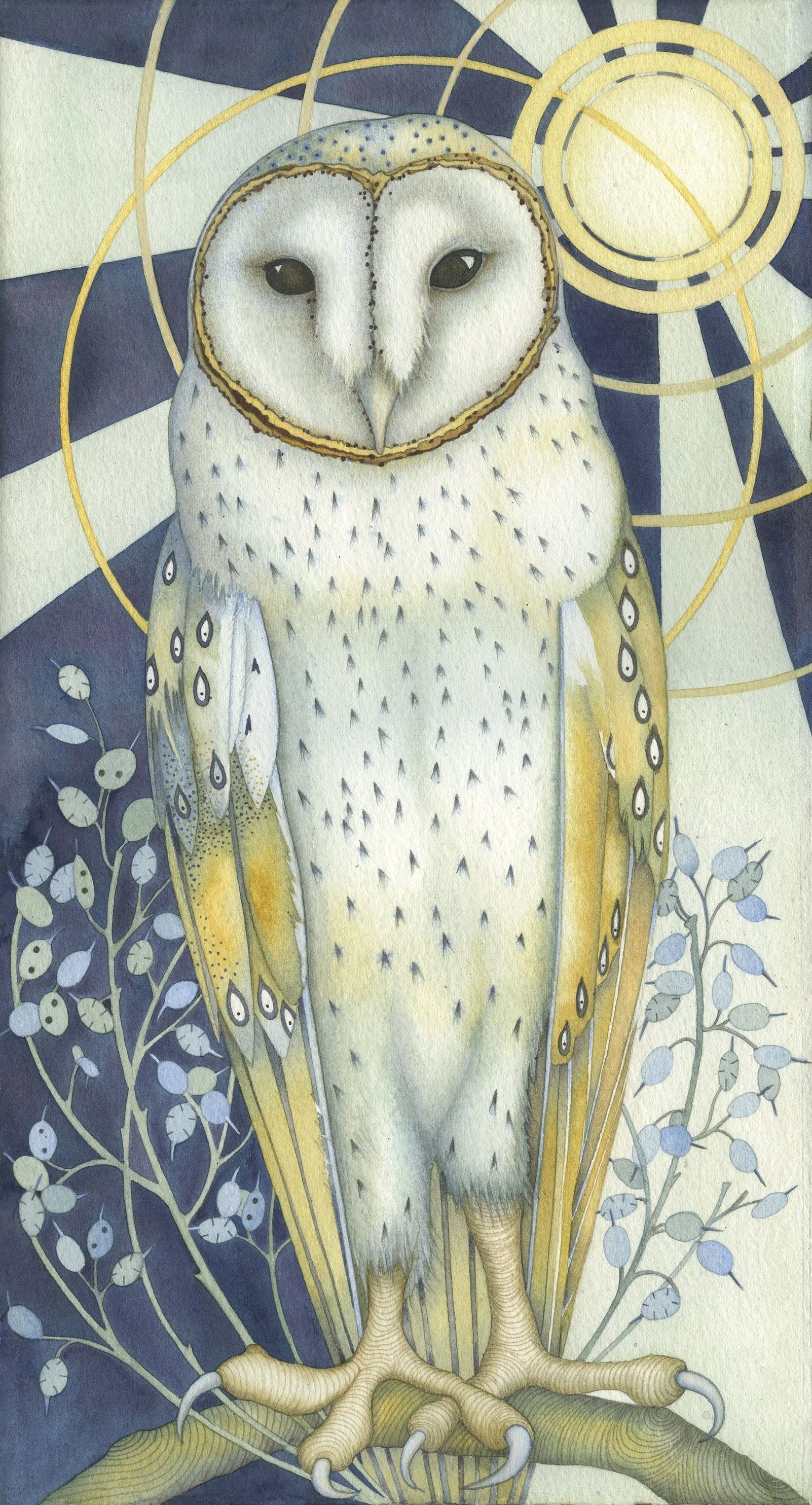 'The Elegant Owl' limited edition Giclee print, numbered & signed by the artist  29cm x 46cm framed £135.00