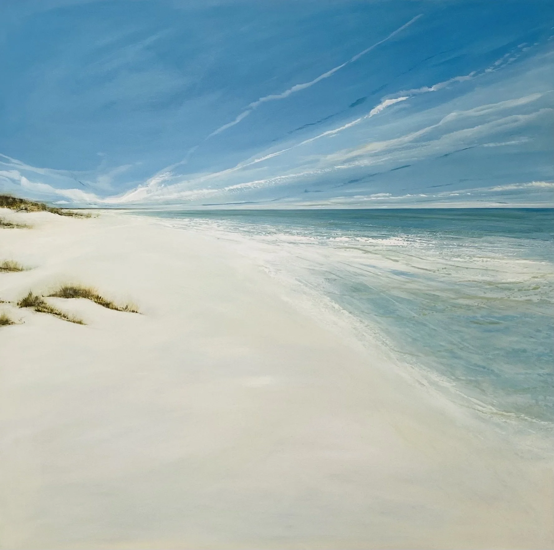 'Walk Through the Dunes' oil on canvas 100cm x 100cm £2,200.00