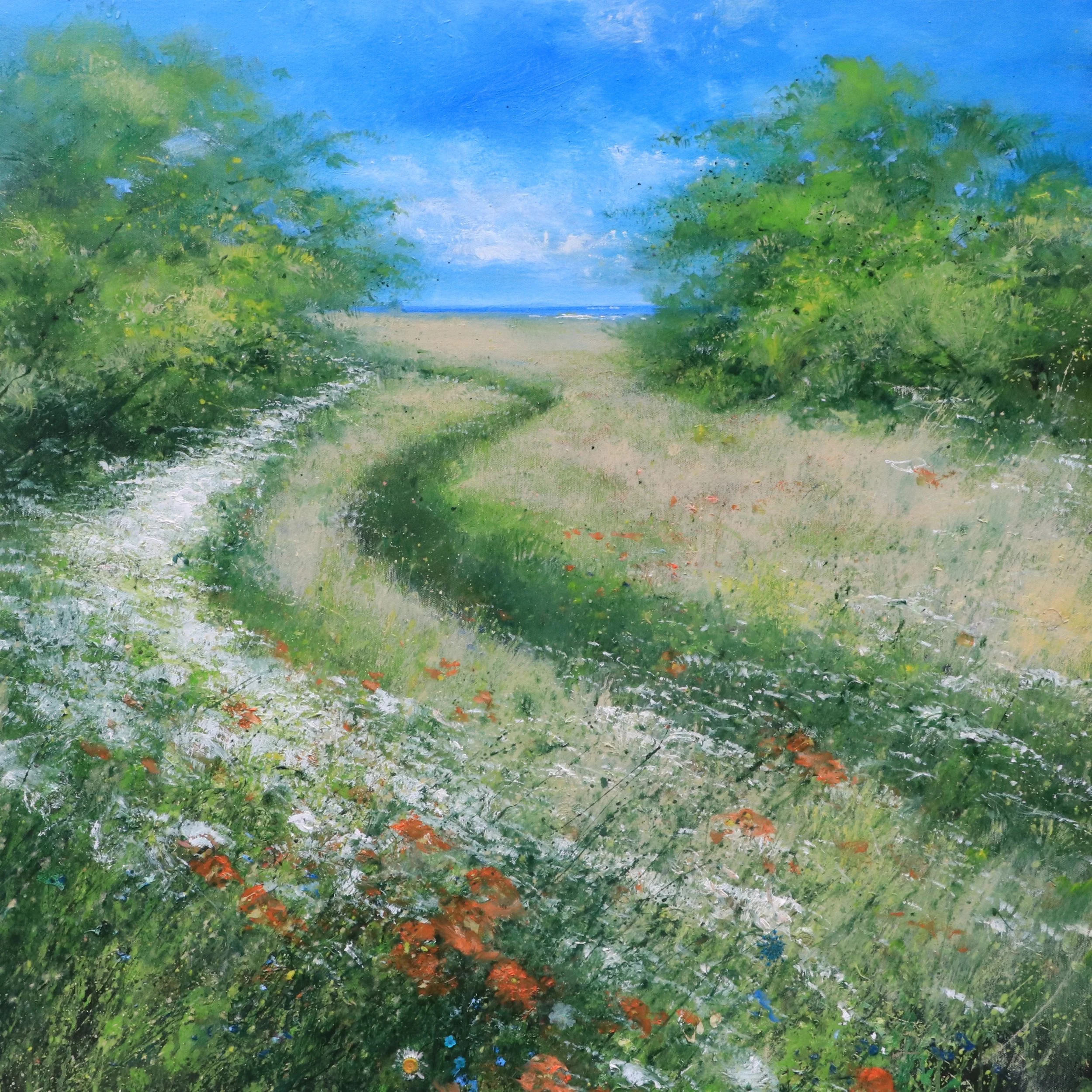 'Made in the Summer Air' oil on canvas 76cm x 76cm (80cm x 80cm framed) £1,395.00