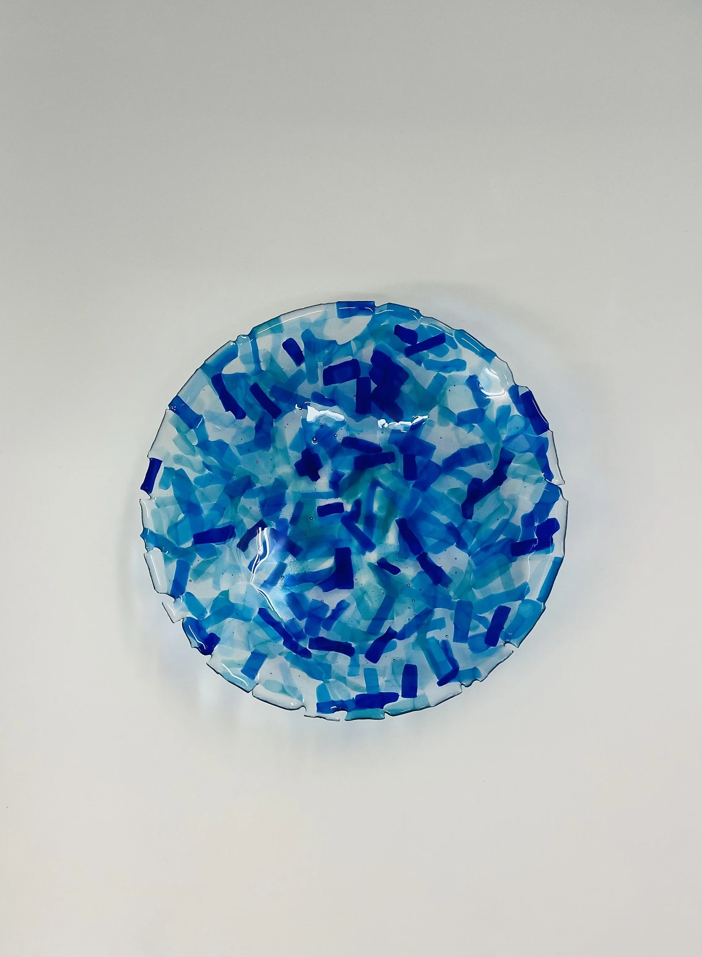 Sophie Gregson large bowl. Handmade fused glass D37cm £230.00