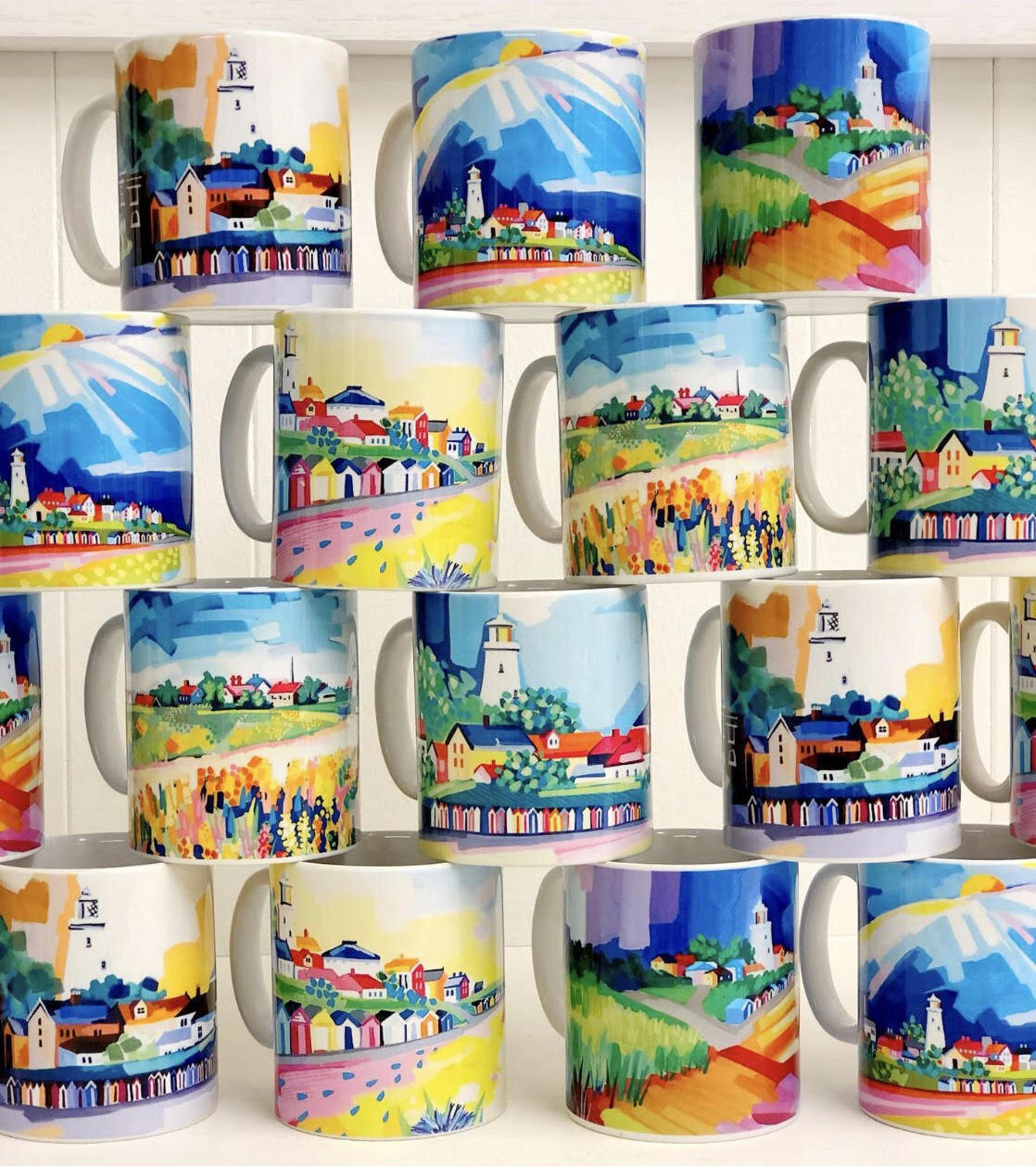 'Colourful Paintings' Eathenware mugs..jpg