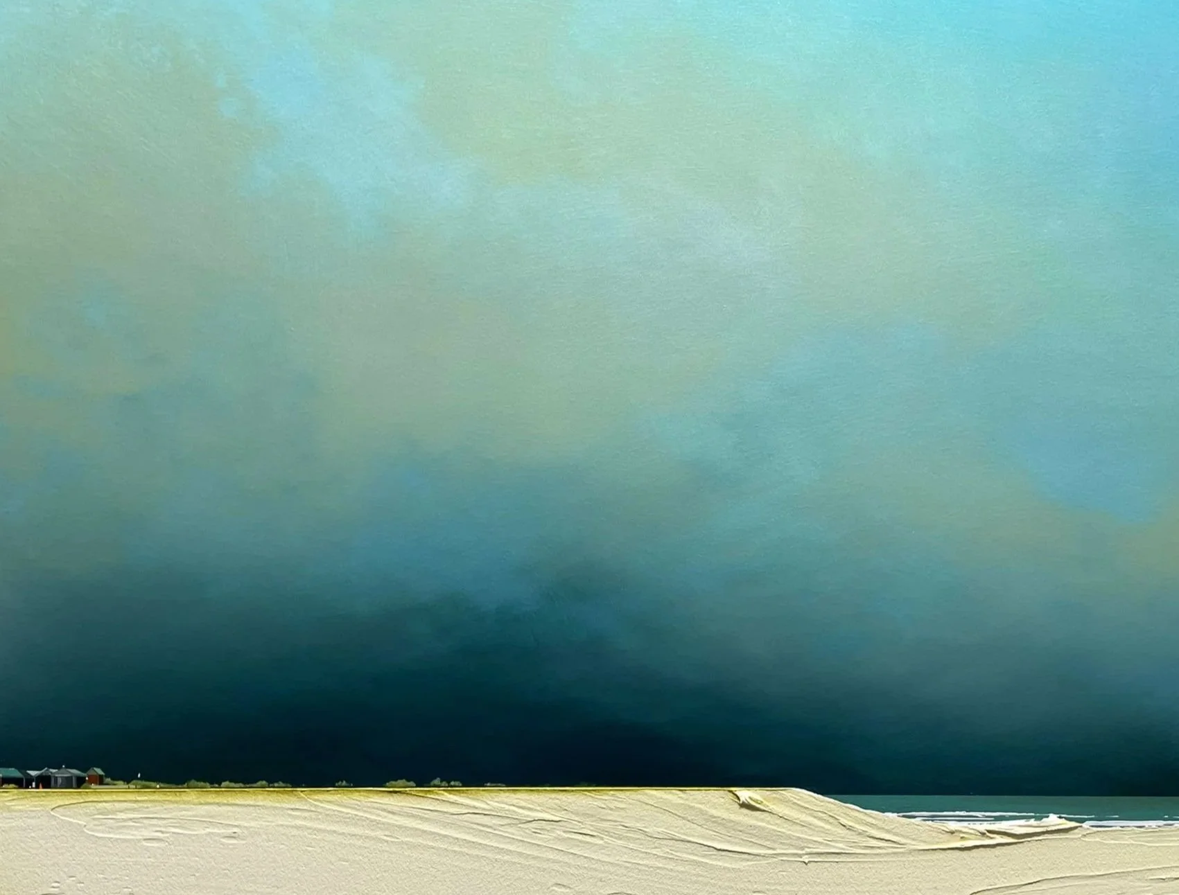 'Red Cone' Marc Brown, acrylic on board 64cm x 48.5cm framed £825