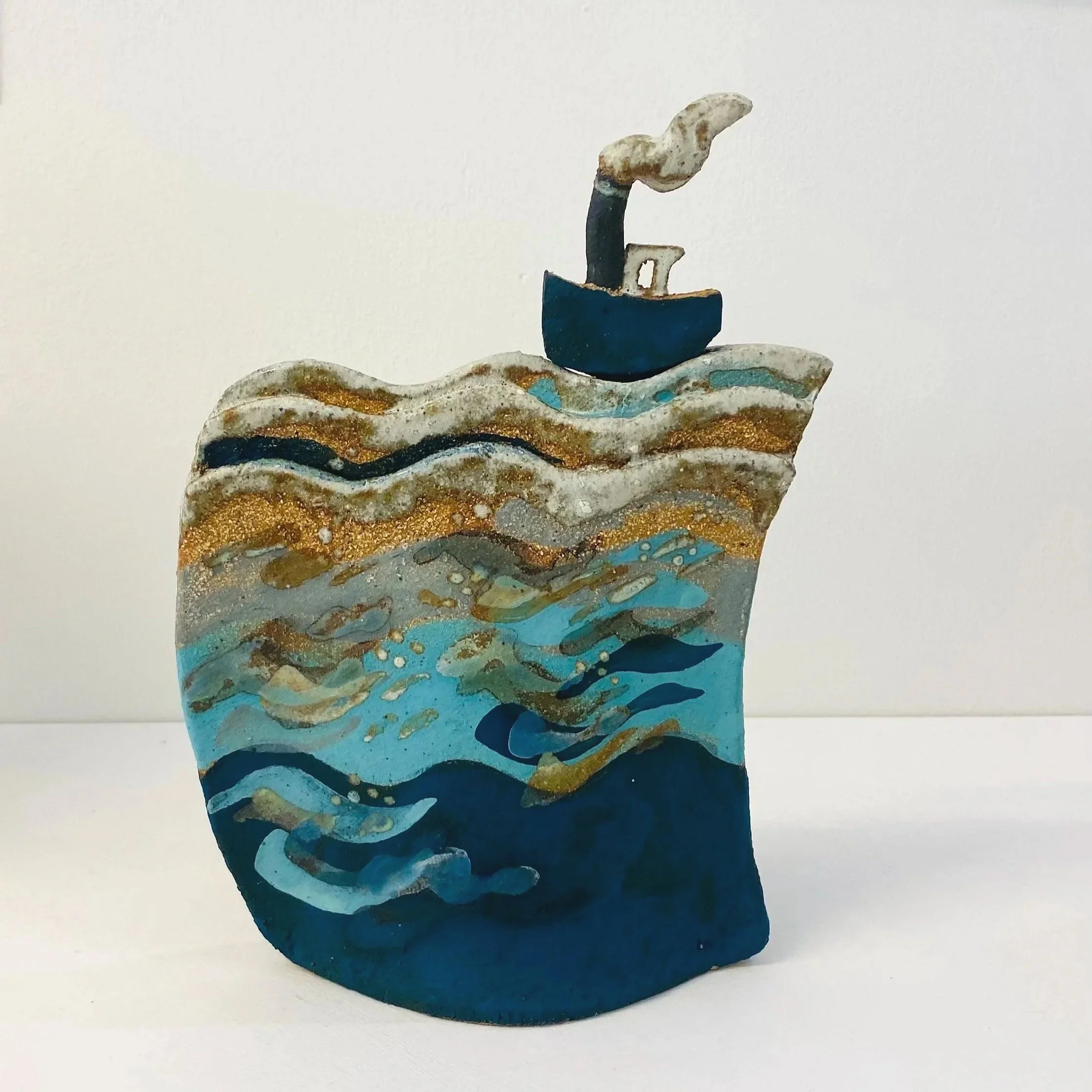 'Butting Through the Channel' Terri Smart, ceramic H22cm W15cm D6cm £105.00