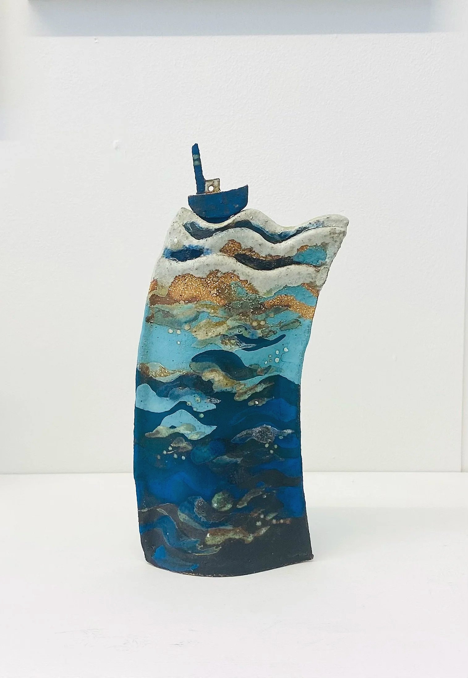 'Fine Fishing' Terri Smart, ceramic H25cm W11cm D5cm £105.00