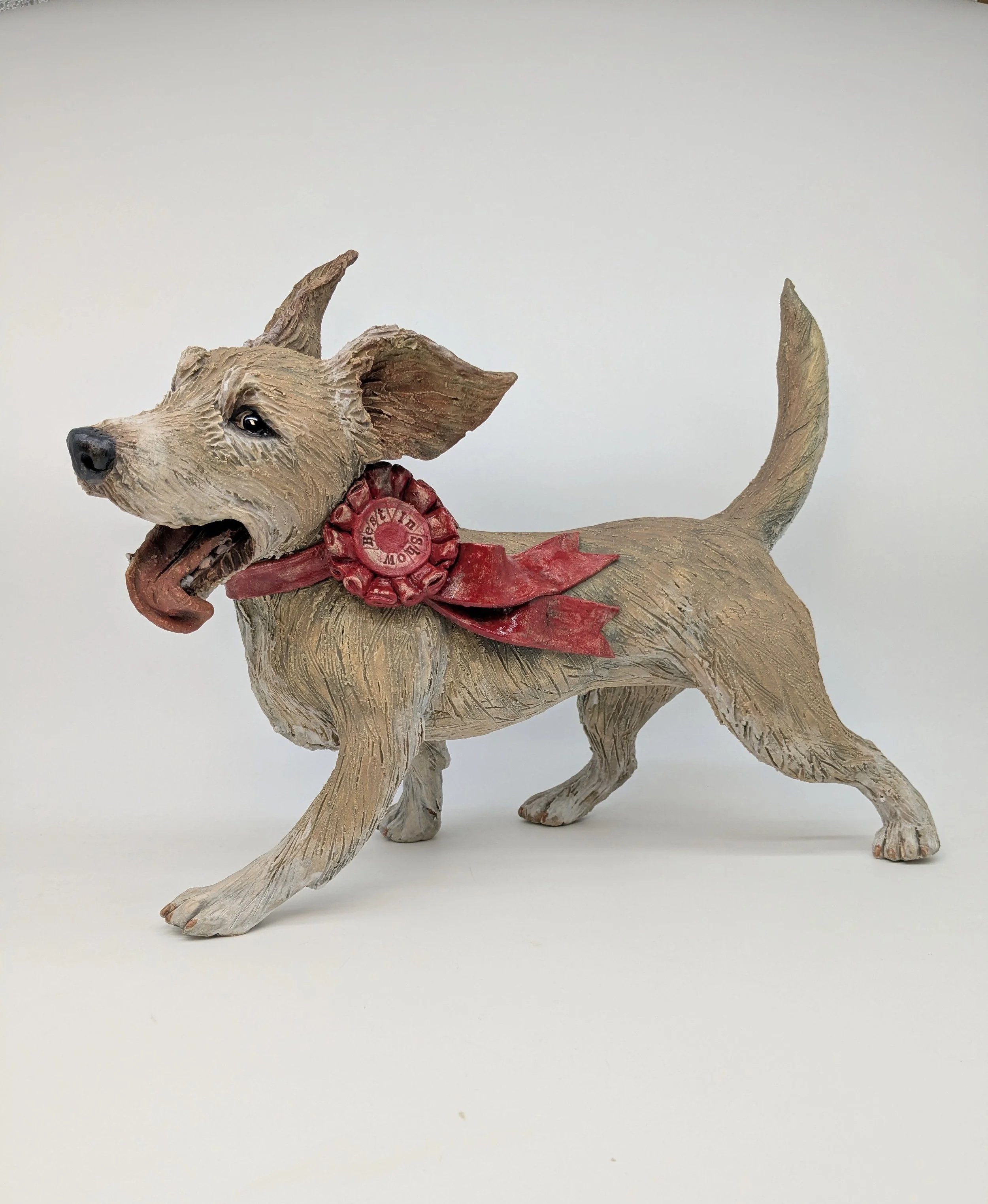 'Best in Show' sculpture handmade exclusively for Serena Hall Gallery by Joanne Cooke. H33cm L44cm W21cm