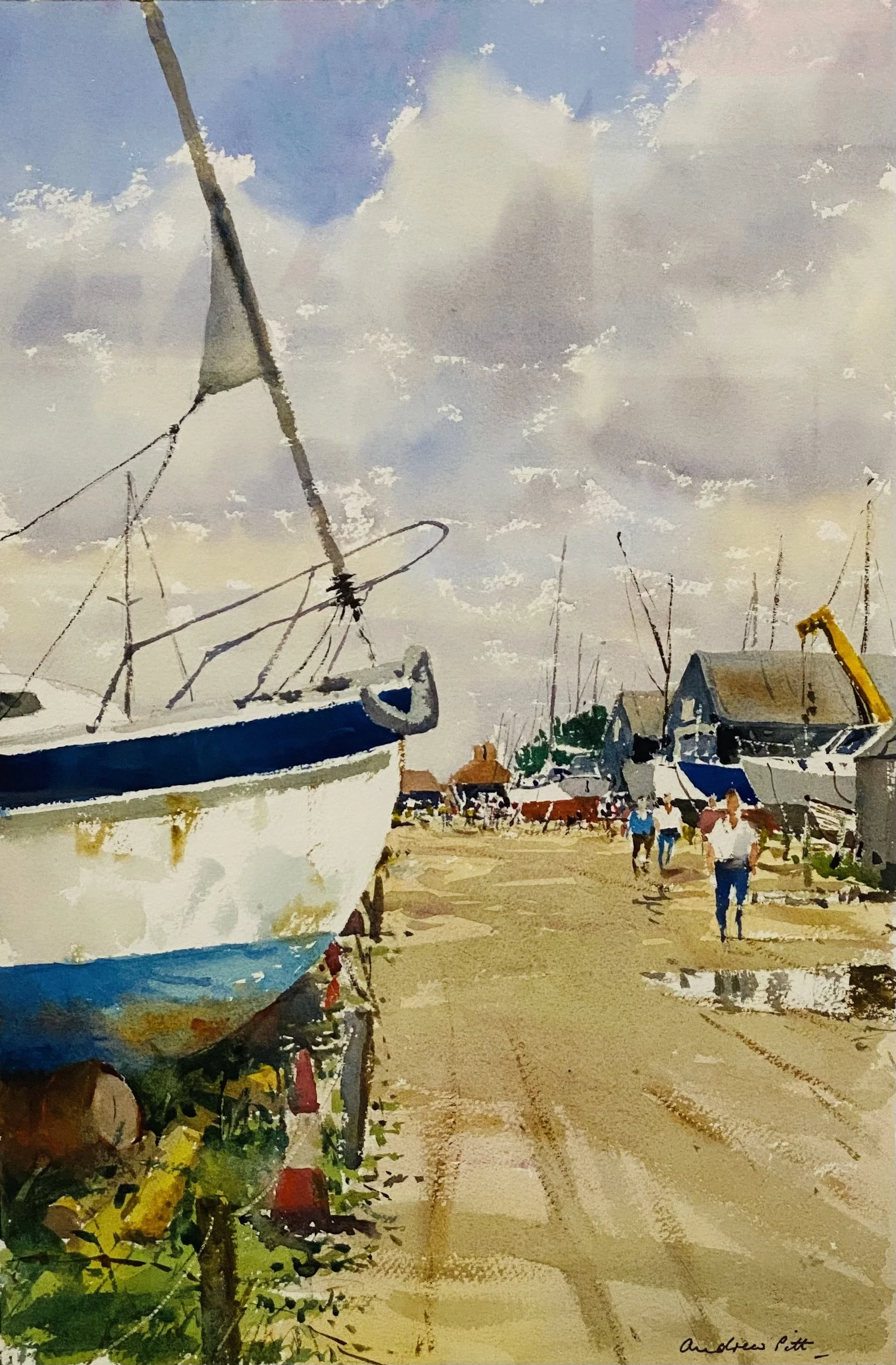 Along Blackshore, watercolour 53cm x 73cm framed £395
