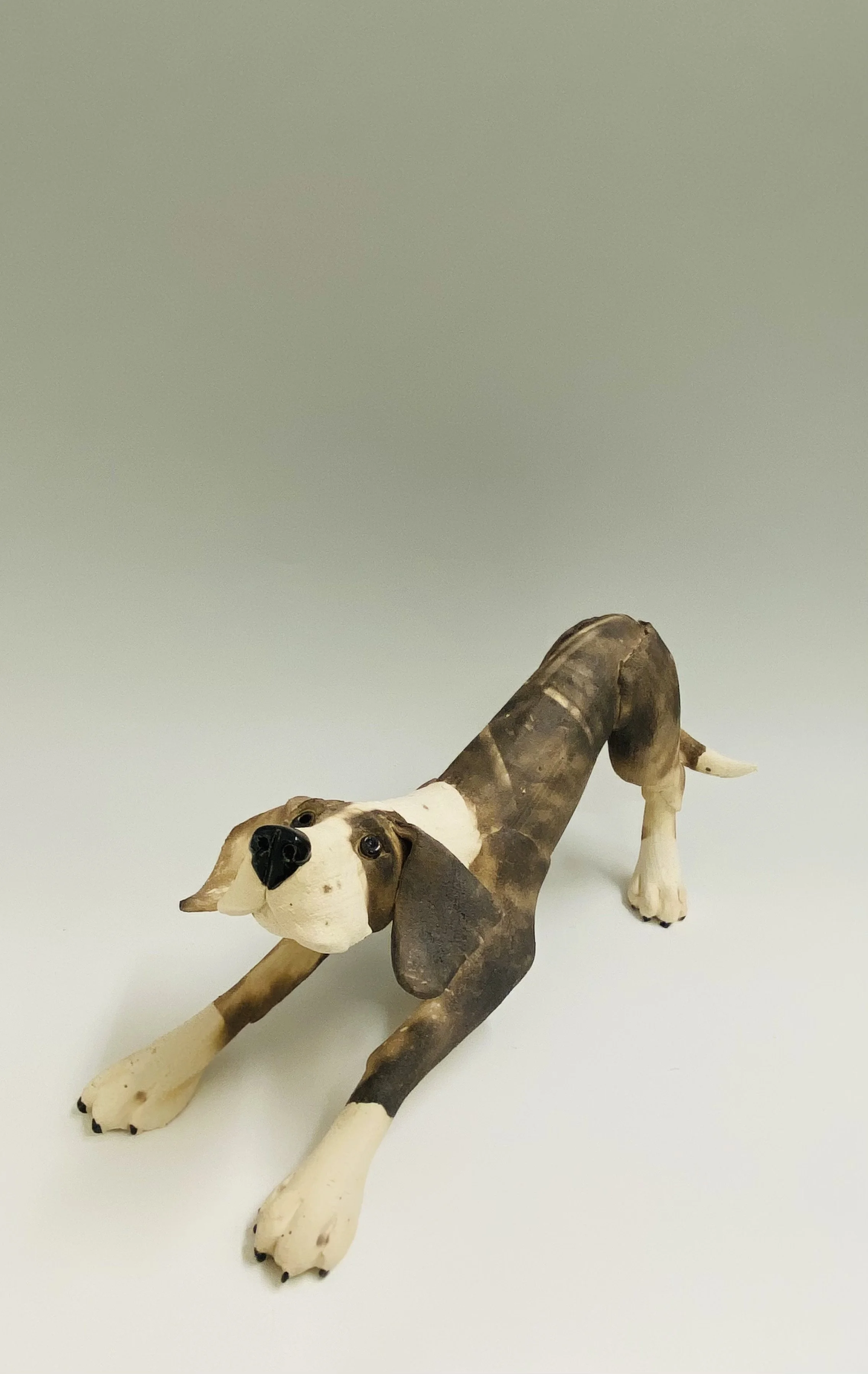 Virginia Dowe Edwards smoke-fired ceramic dogs £265 each