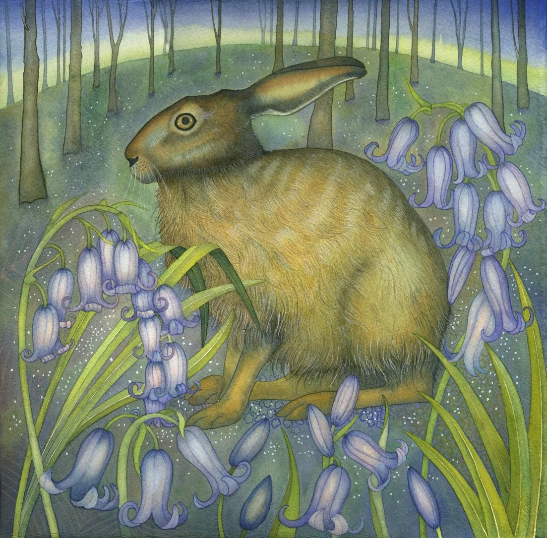The Bluebell Hare, limioted edition print by Kate Green£125(e).jpg