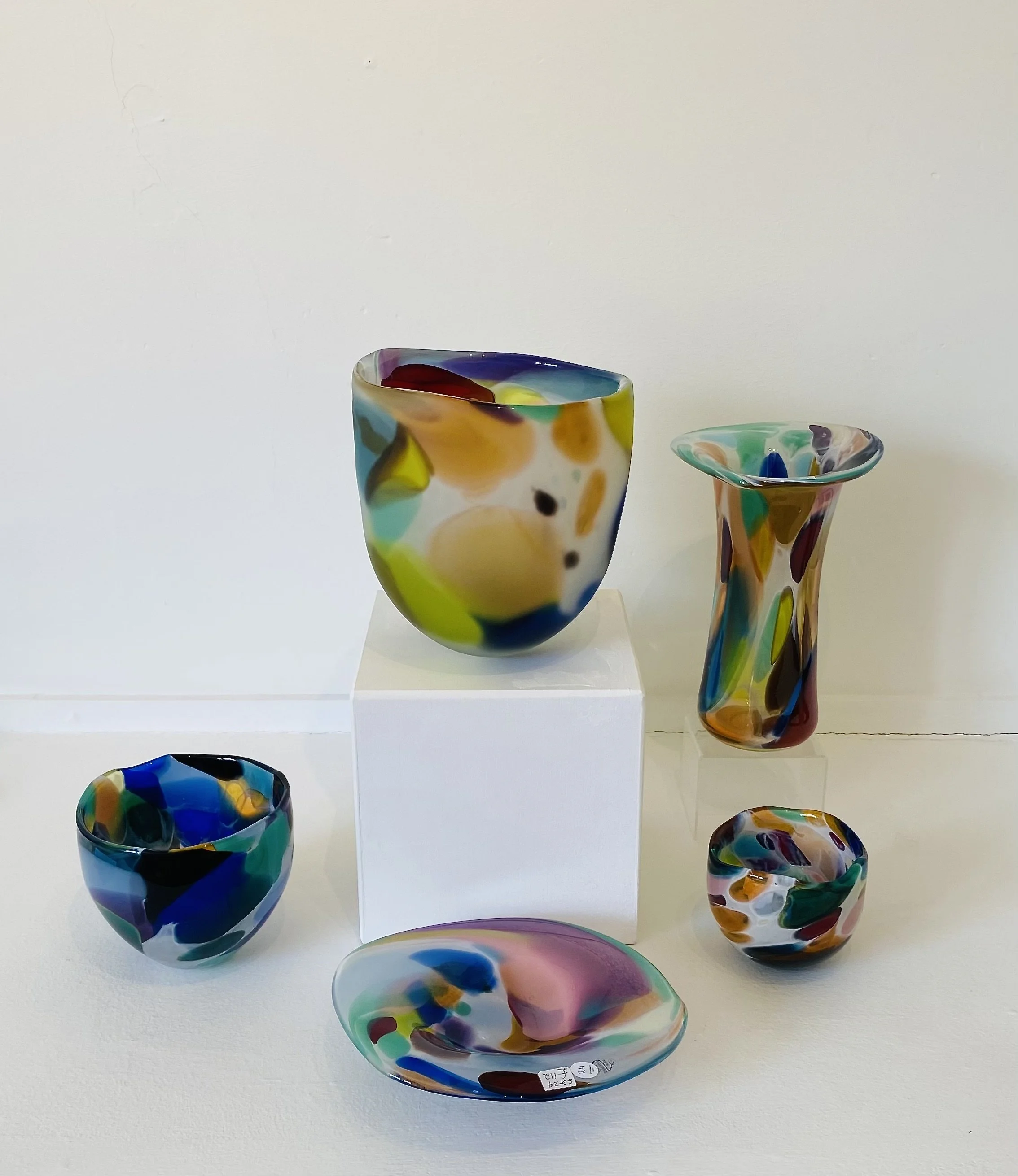 Hand blown glass by Will Shakspeare individual pieces priced from £43.00-£259.00