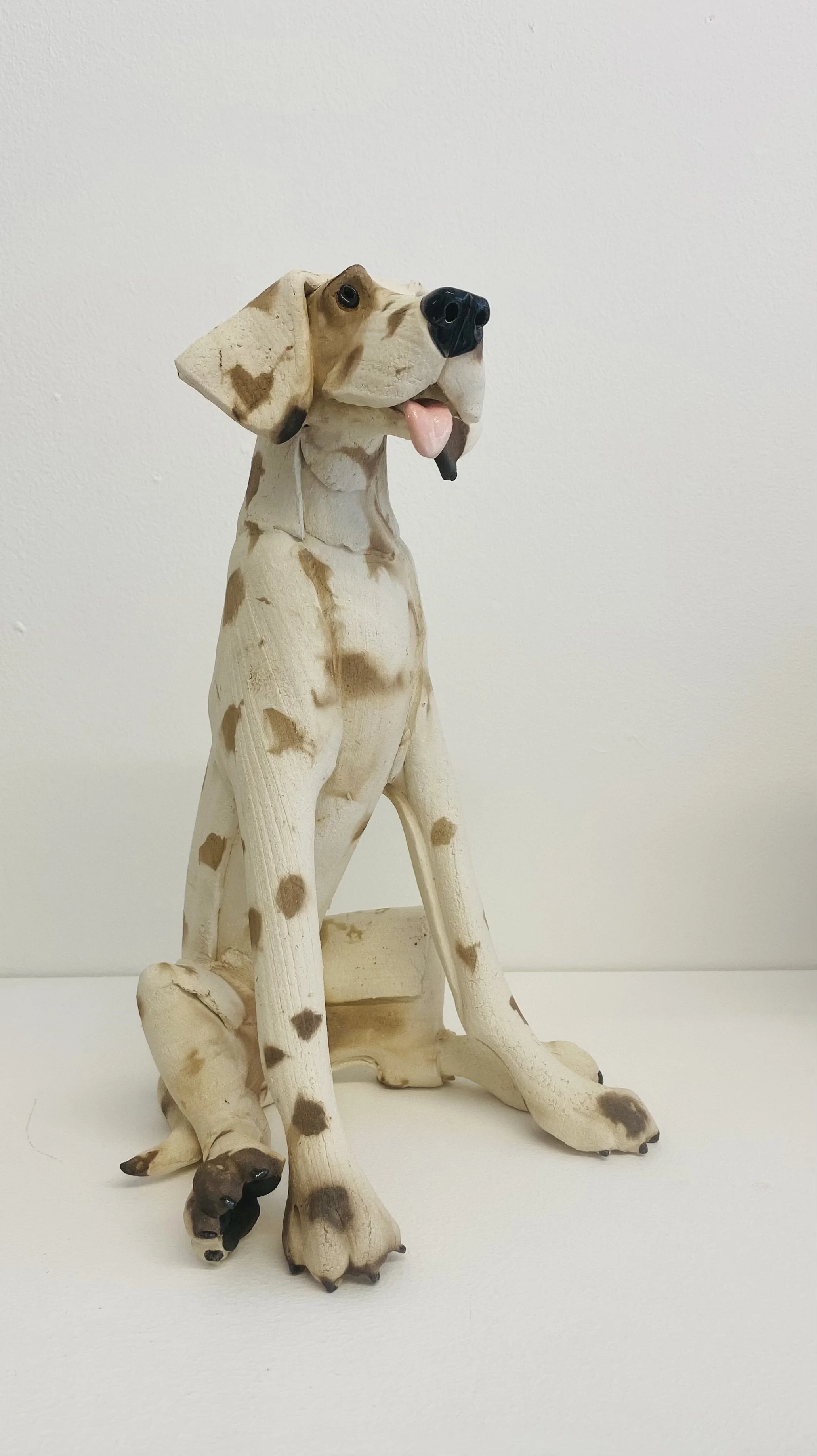 New collection of smoke-fired ceramic dogs by Virginia Dowe Edwards £265 each