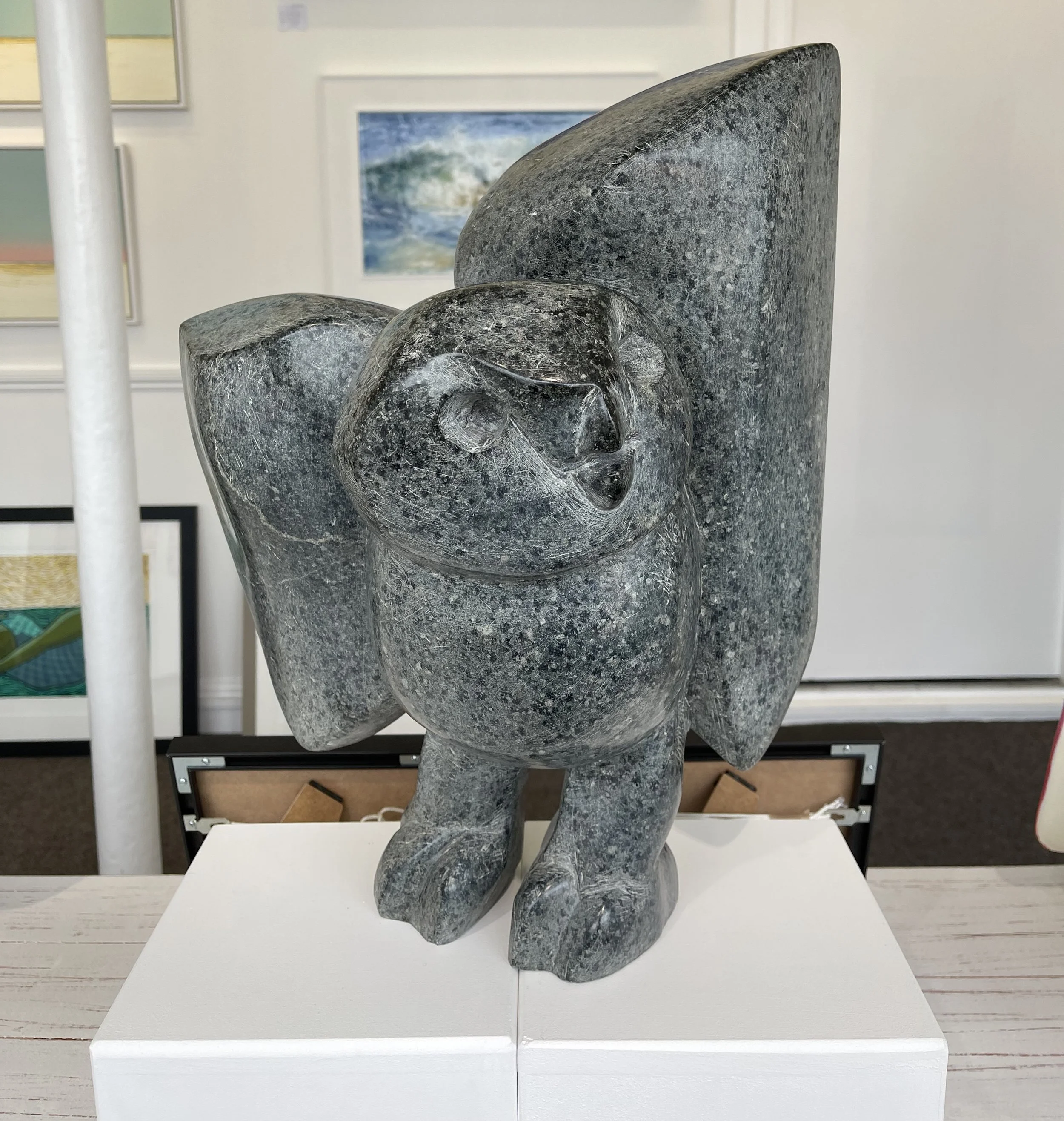 Owl Calling, Cornish Soapstone, 46cm x 36cm x 26cm £2,995.00