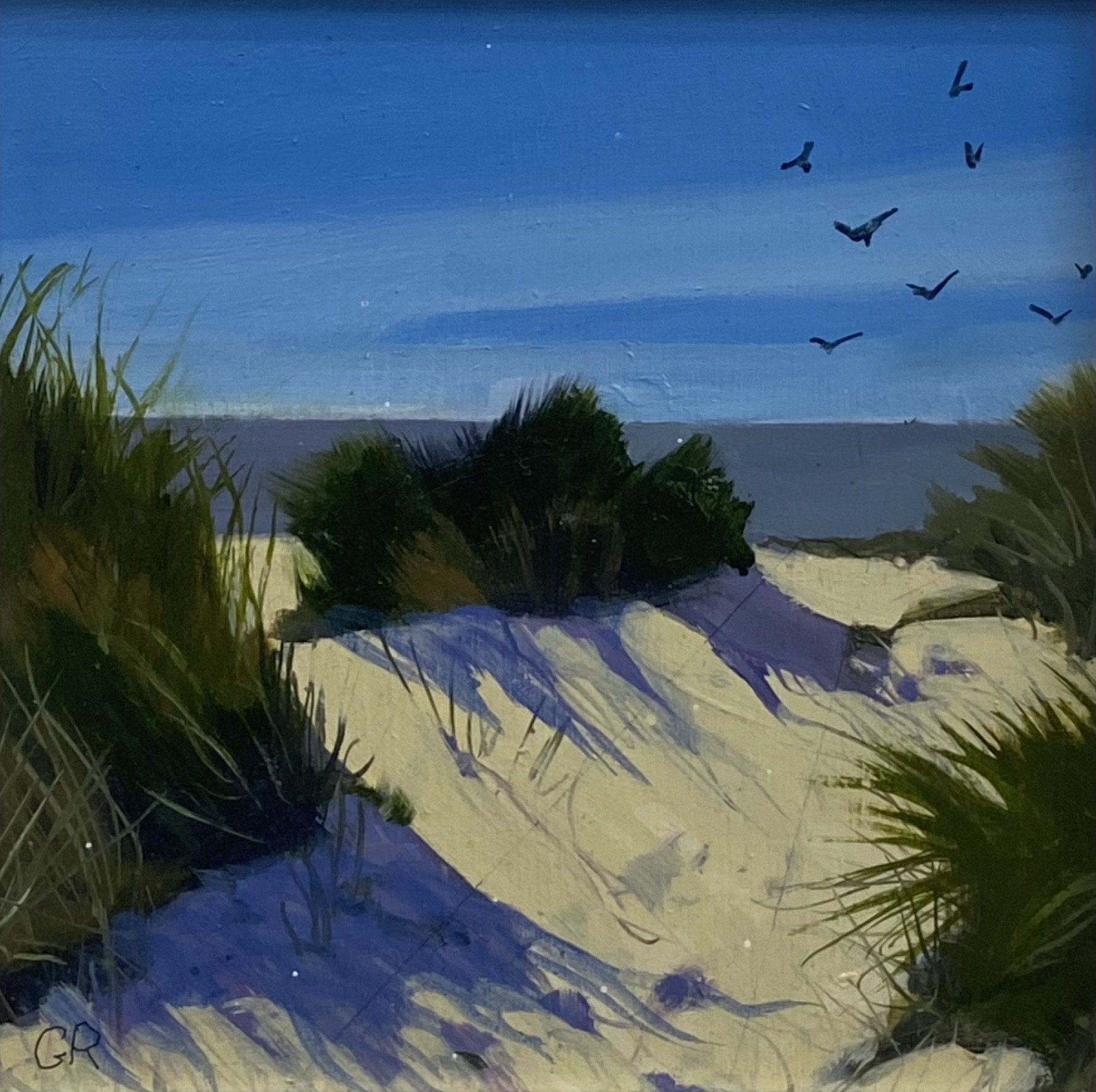 'Forgotton Path' oil on board 30.5cm x 30.5cm framed £295.00