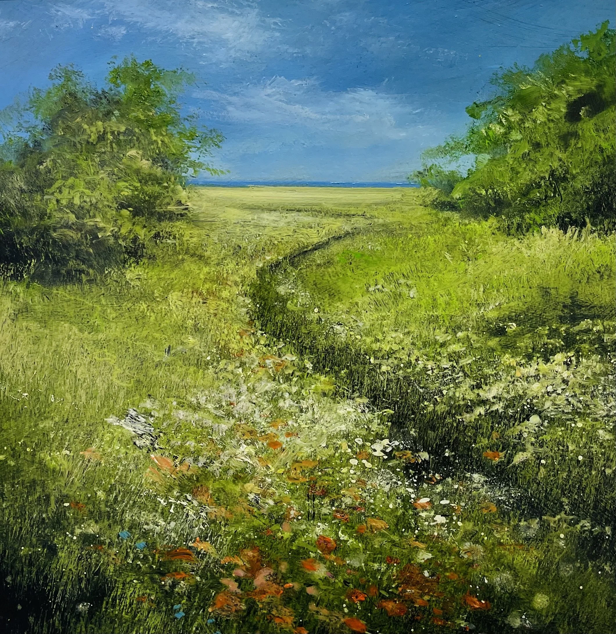 'Fairest of the Months' Garry Pereira oil on panel 39cm x 39cm framed £595