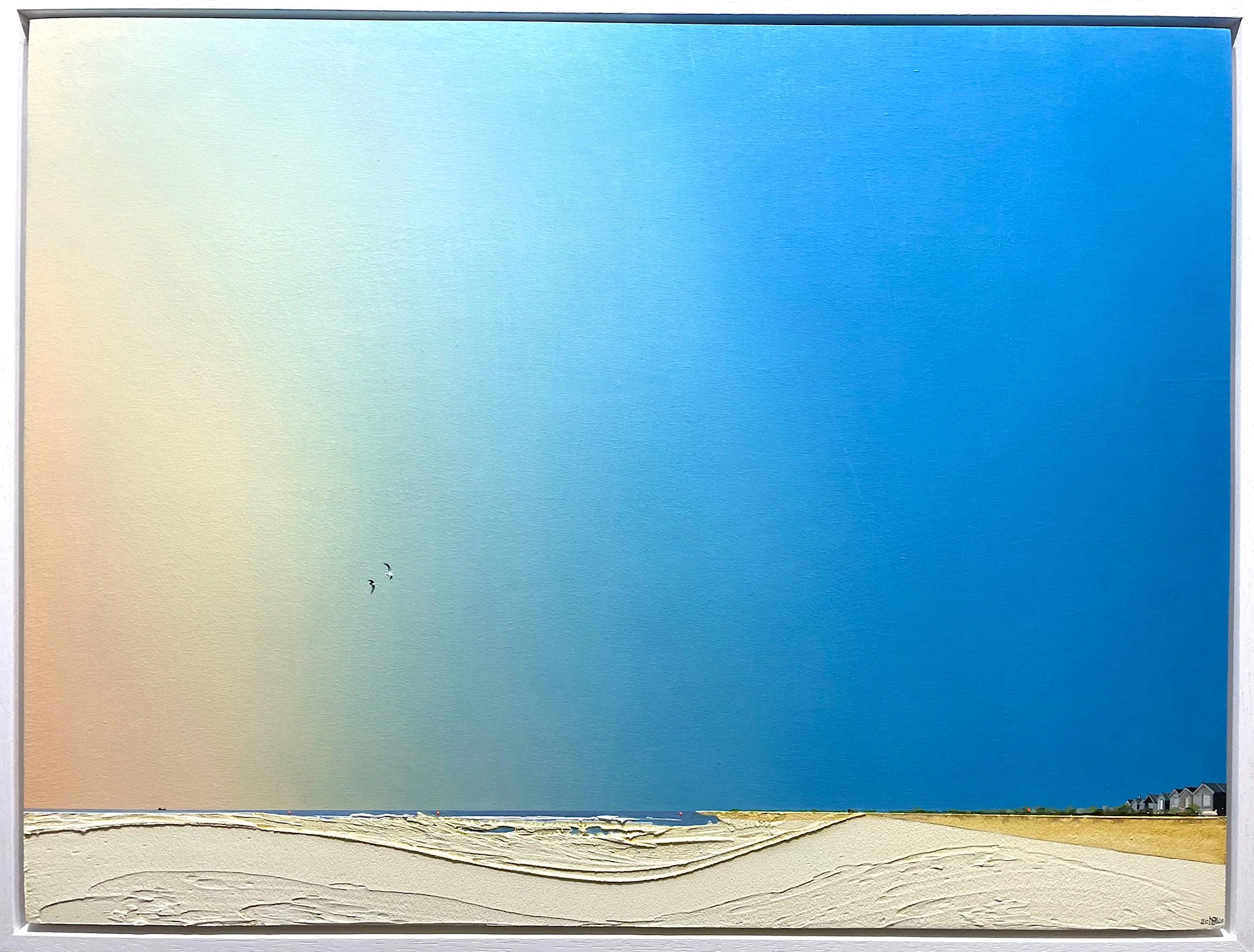 'Distant Coaster' Marc Brown acrylic on board, 64cm x 49cm framed £825