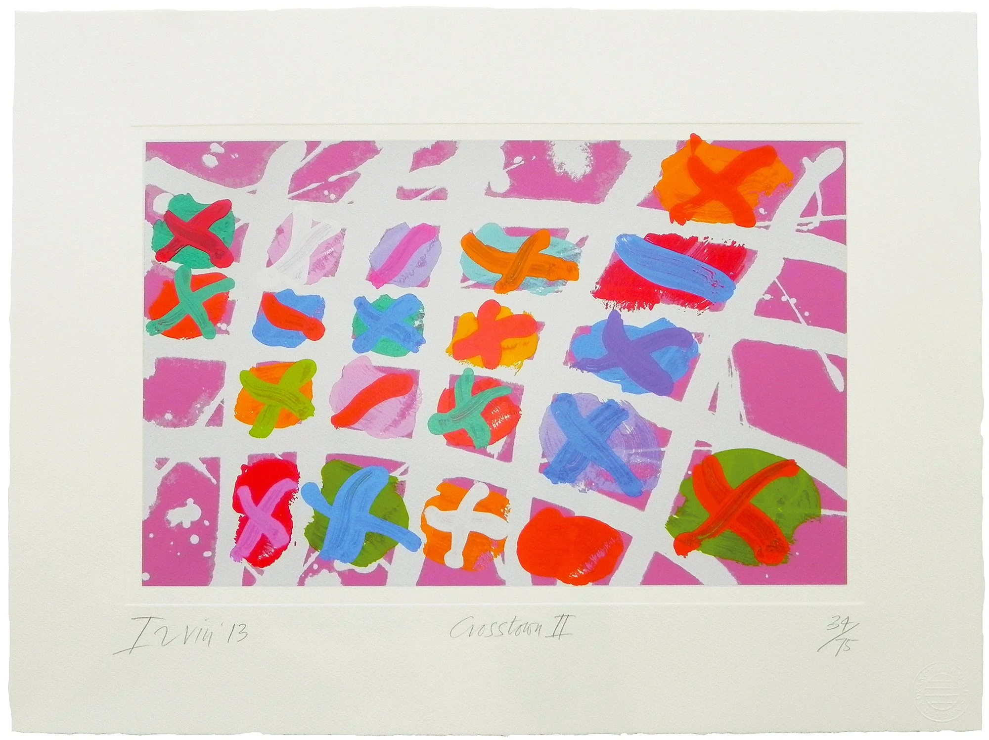 'Crosstown 2' Albert Irvin OBE RA, Screen print 50cm x 65cm x 4.25cm framed £1,260.00 (Image credit Advanced Graphics London)