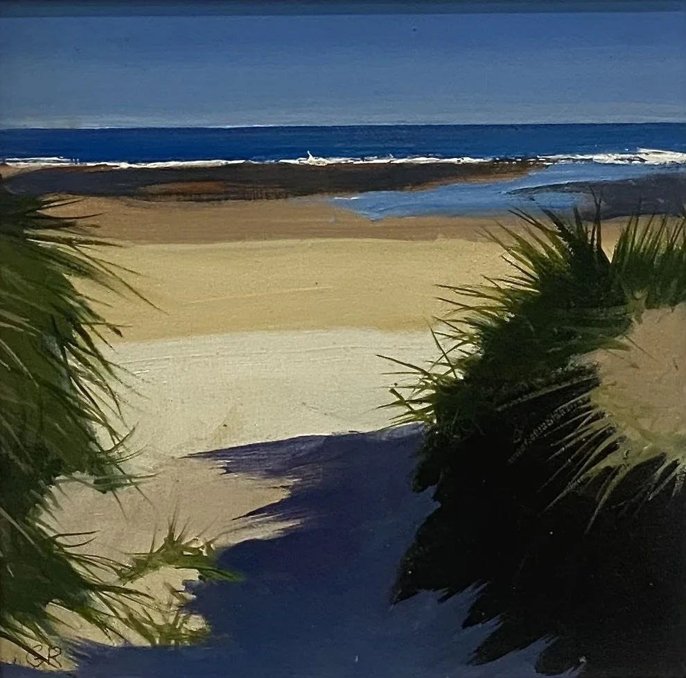 'The Gap' Graham Rider, oil on board 30.5cm x 30.5cm framed £295.00