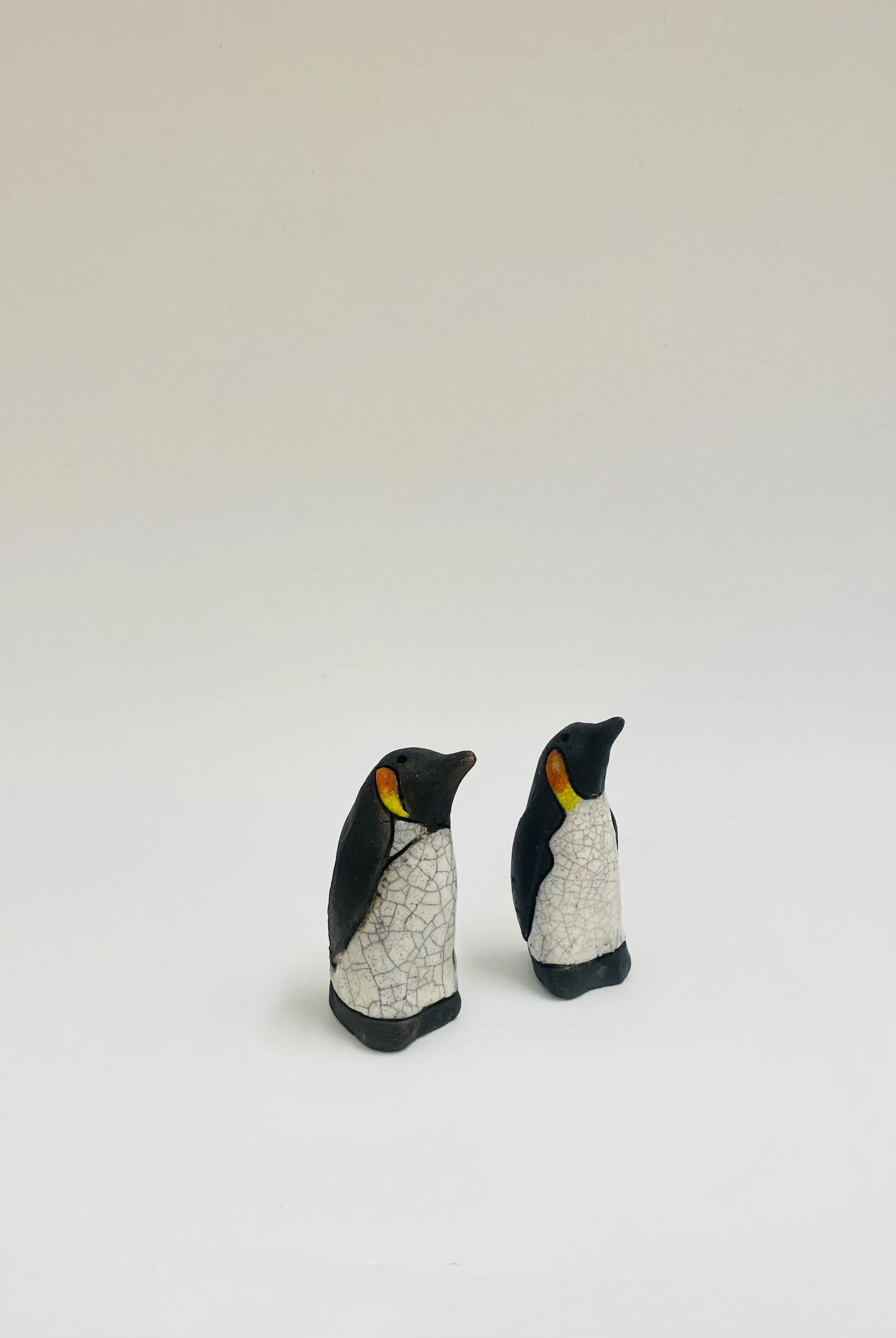 Raku Penguins by Suffolk potter Rob Rutterford, various sizes up to H11cm £22-£28
