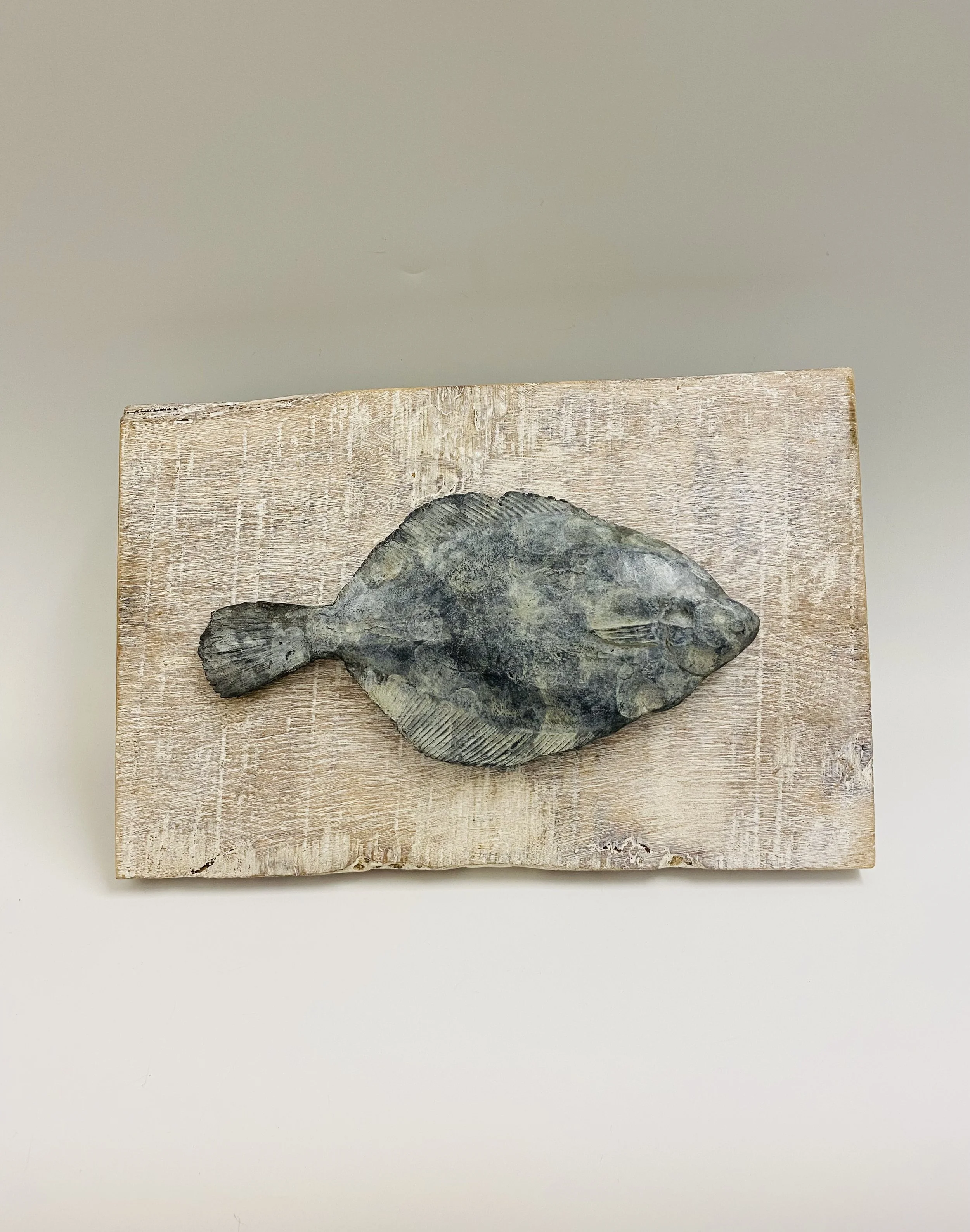'Small Dab' Thomas Alabaster bronze cast on solid oak wall sculpture 36cm x 24cm £490