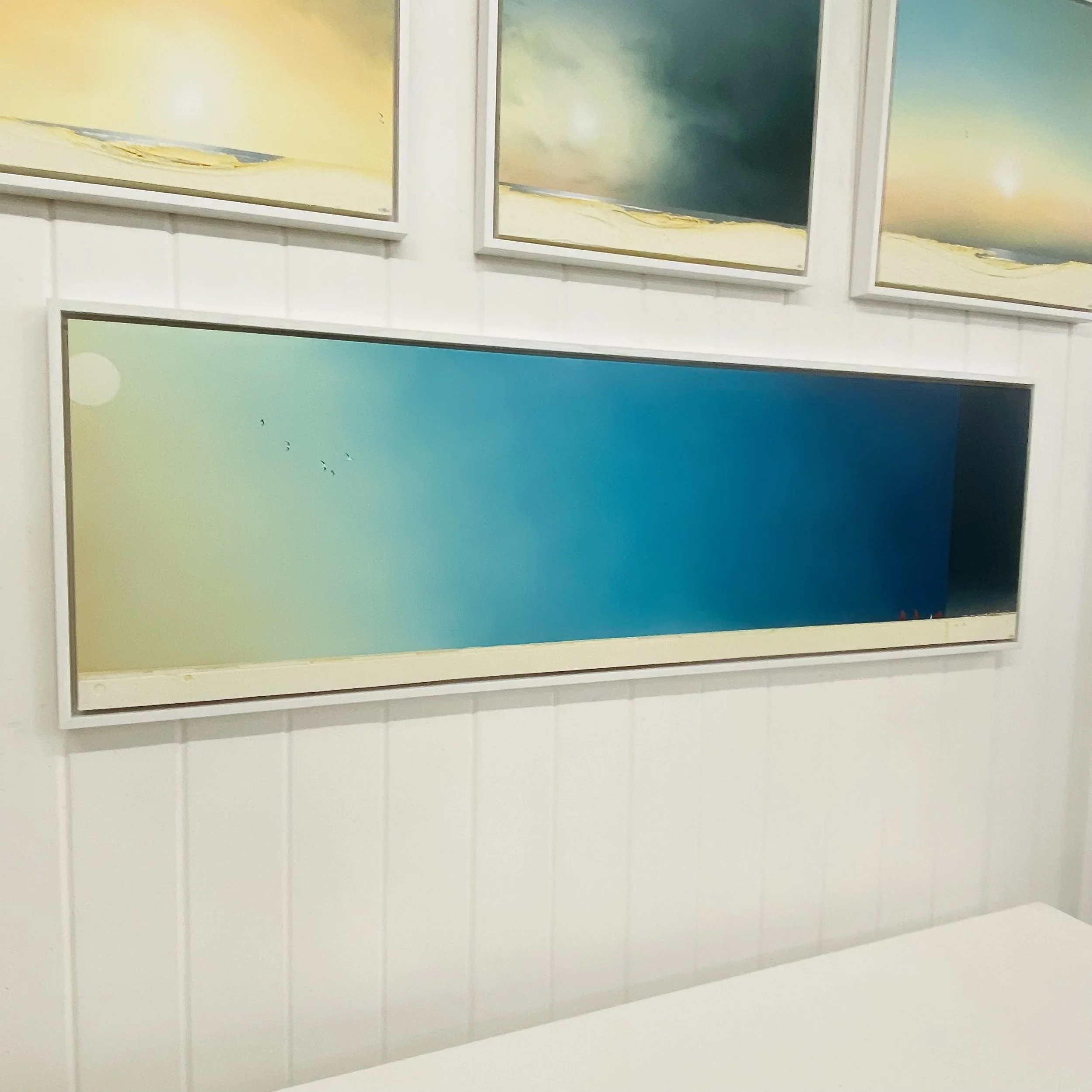 'Flight' acrylic on board 126cm x 40cm framed SOLD