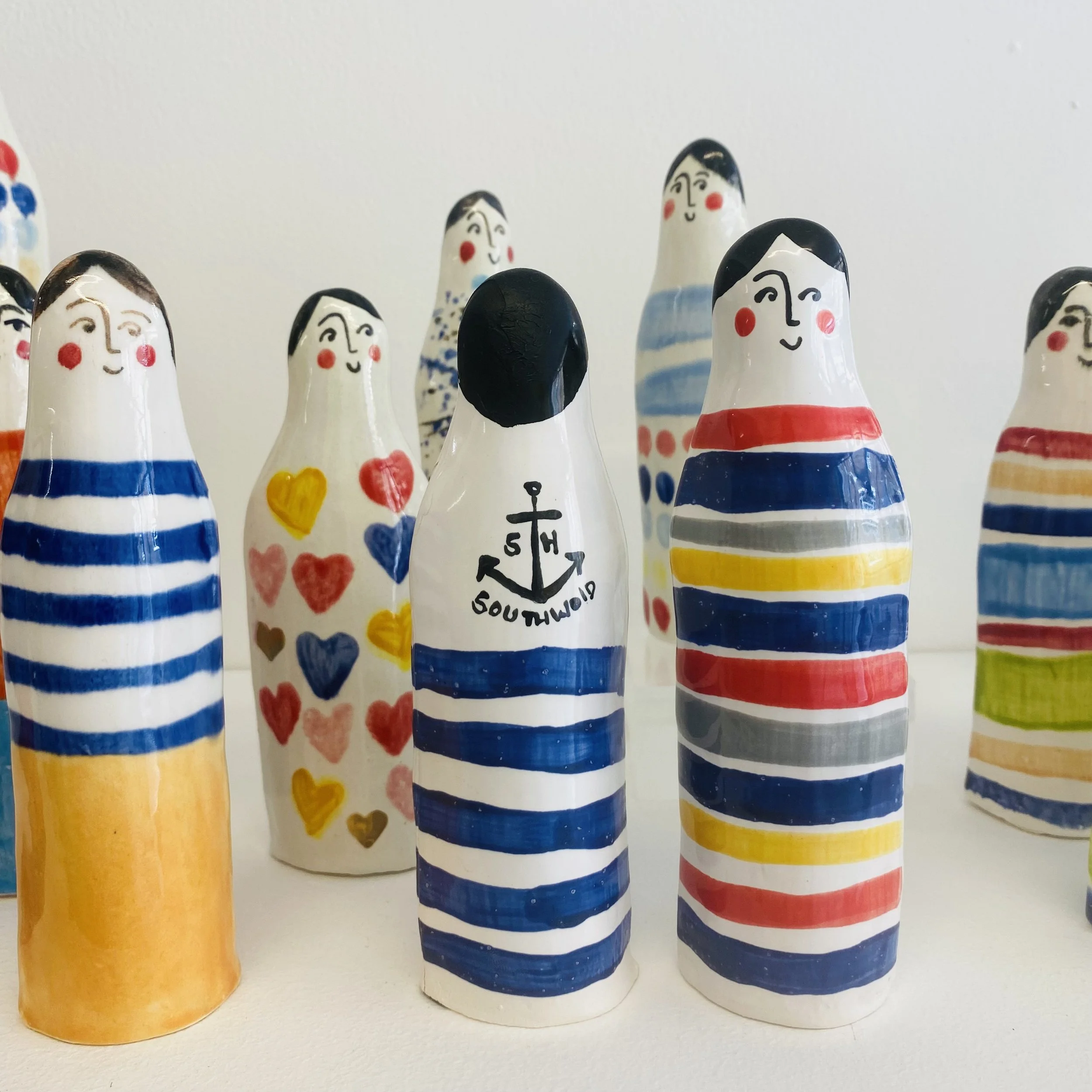 Serena Hall hand made ceramic  Southwold 'Beach People'  NOW ALL SOLD