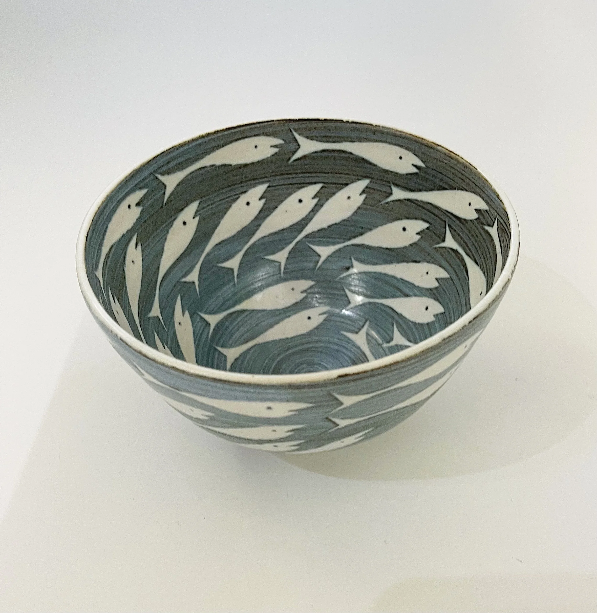 Deep sided ceramic fish bowl by Tregear Pottery £115