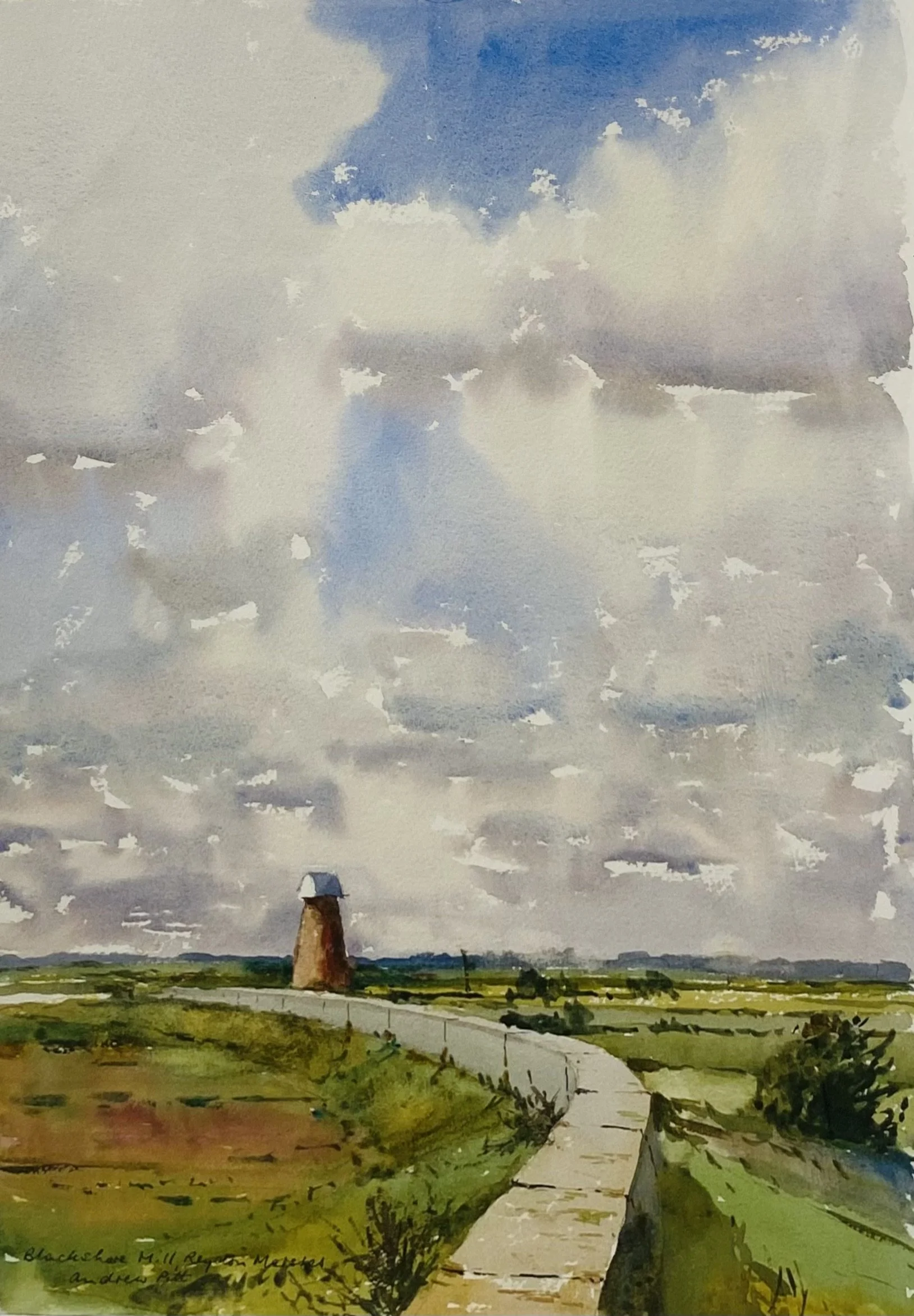 Blackshore Mill, Reydon Marshes, watercolour 53cm x 73cm framed £395