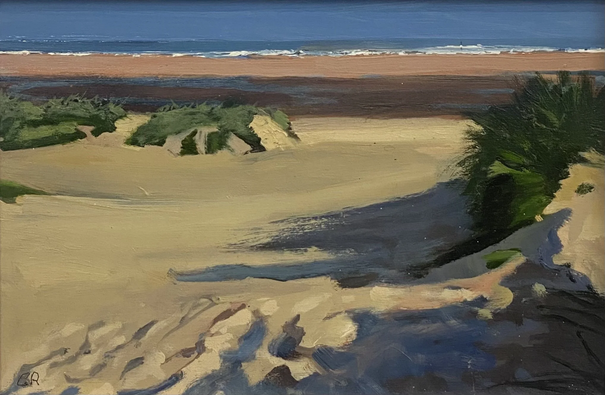 "Distant Sea' oil on board 40.5cm x 30.5cm framed £295.00