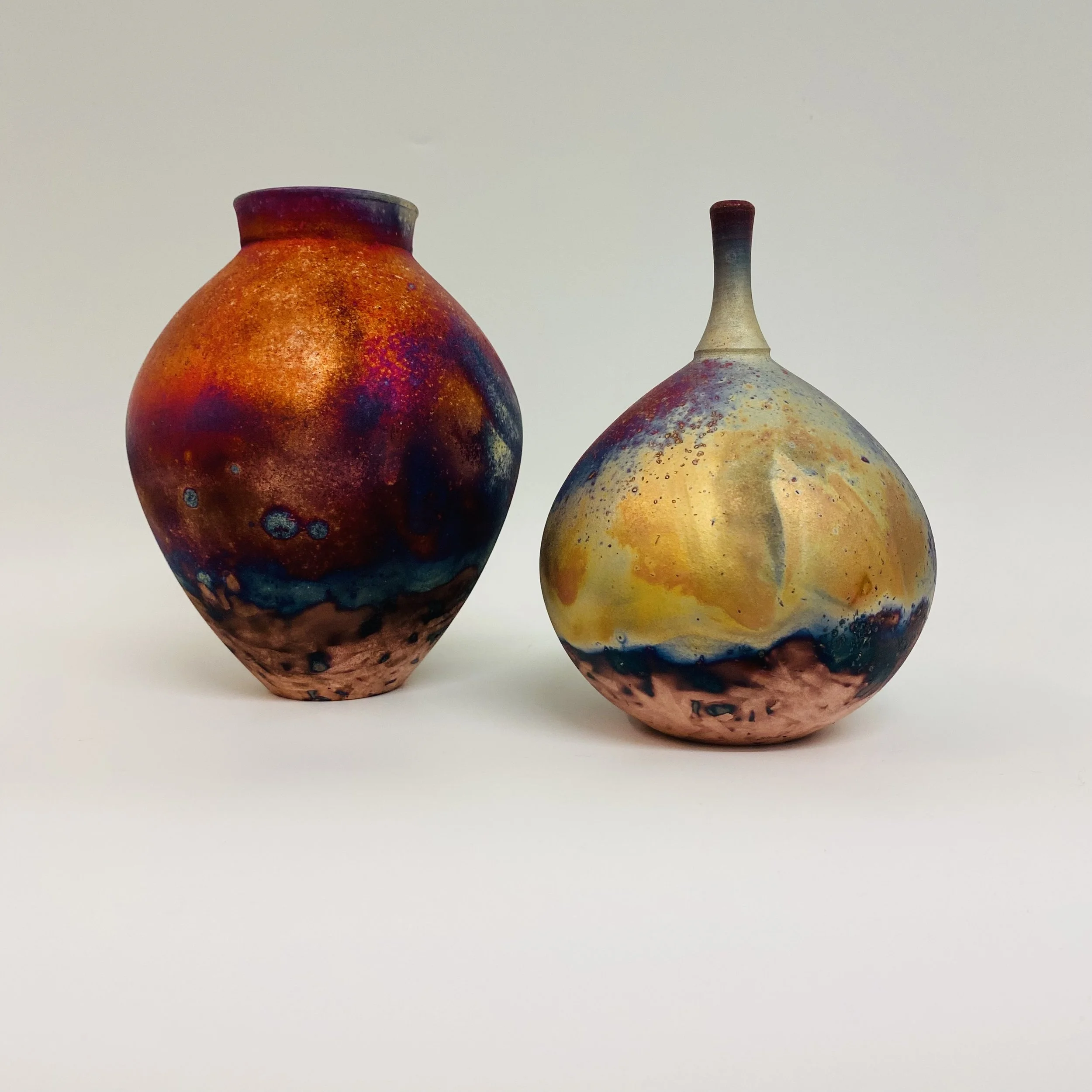 Chris Hawkins Raku vases £65 - £89