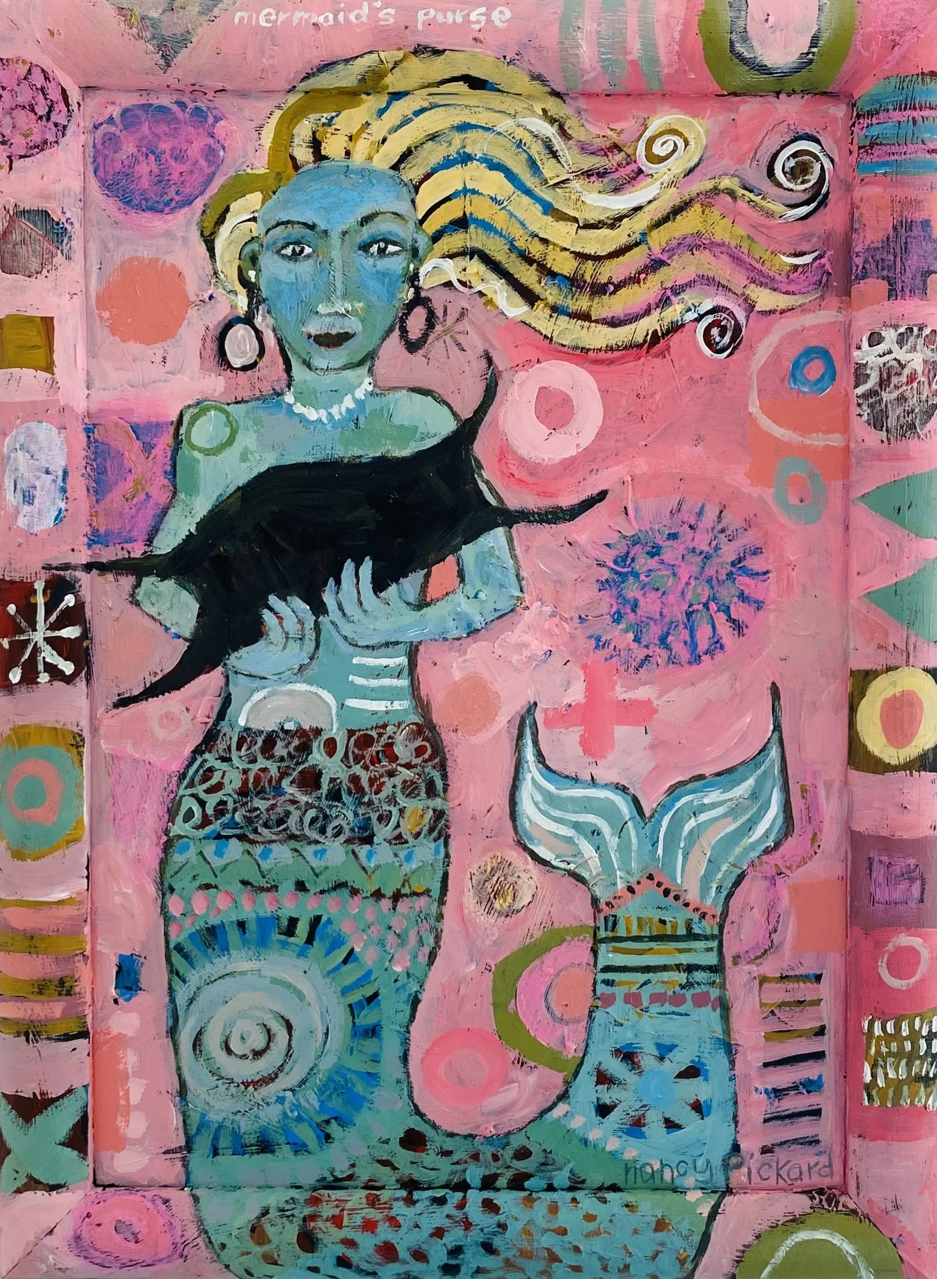 'Mermaid's Purse' acrylic mixed media 25cm x 33cm £295.00