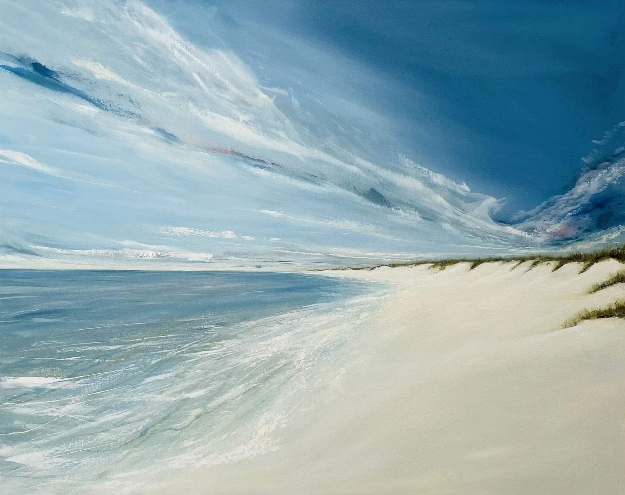 'All Along the Strand' oil on canvas 83cm x 102cm framed £2,200.00