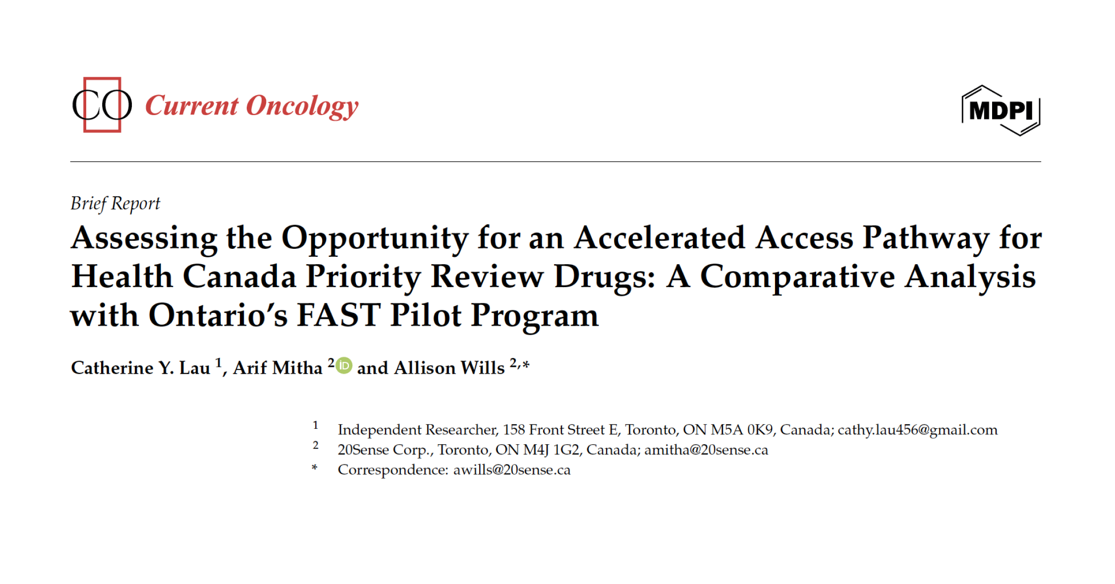 Assessing the Opportunity for an Accelerated Access Pathway for Health Canada Priority Review Drugs: A Comparative Analysis with Ontario’s FAST Pilot Program