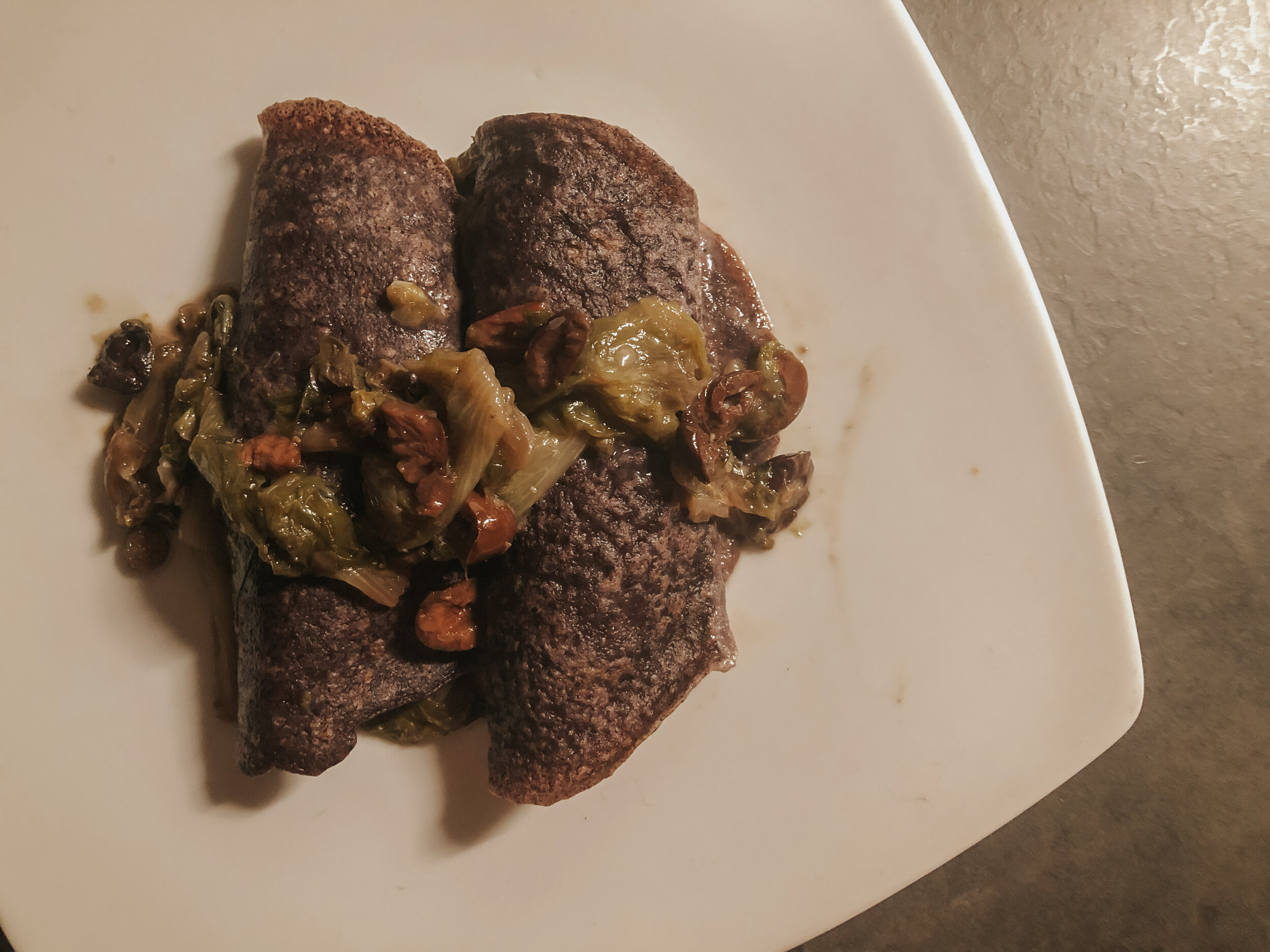 Crêpes al riso venere senza glutine vegan e senza latte, vegan