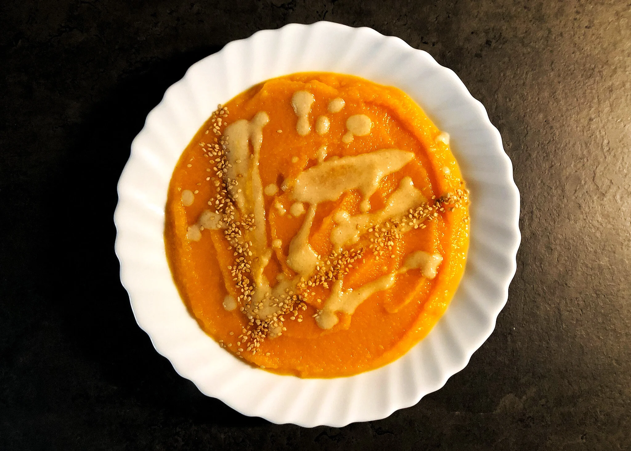 Zuppa di zucca senza glutine e senza latte, vegan