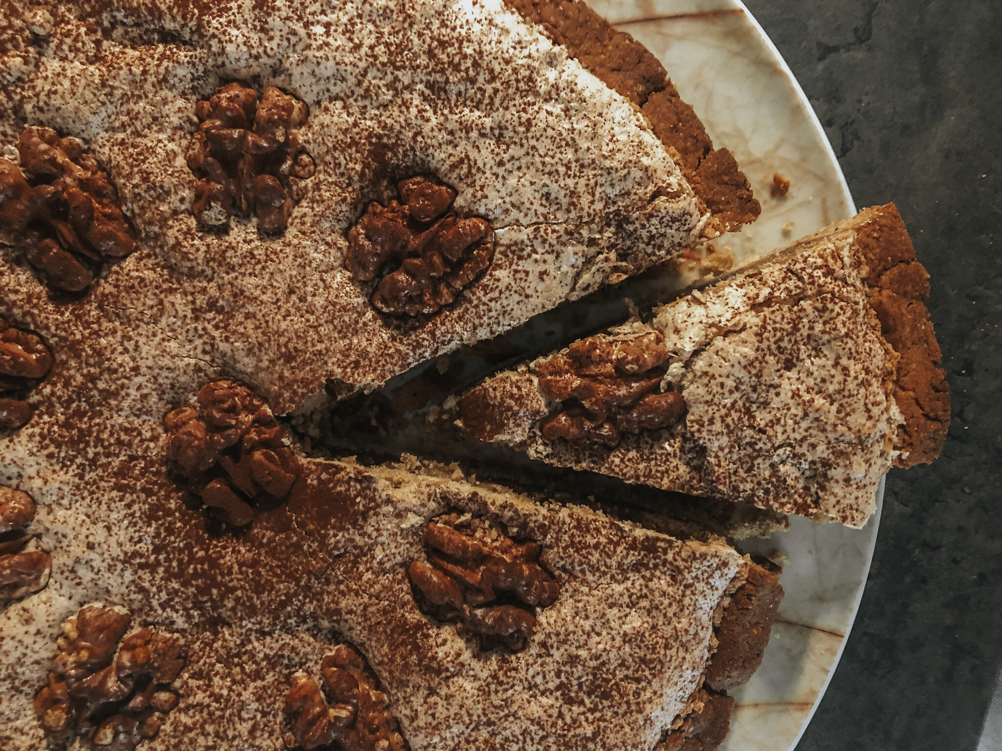 Torta di noci senza glutine e senza latte