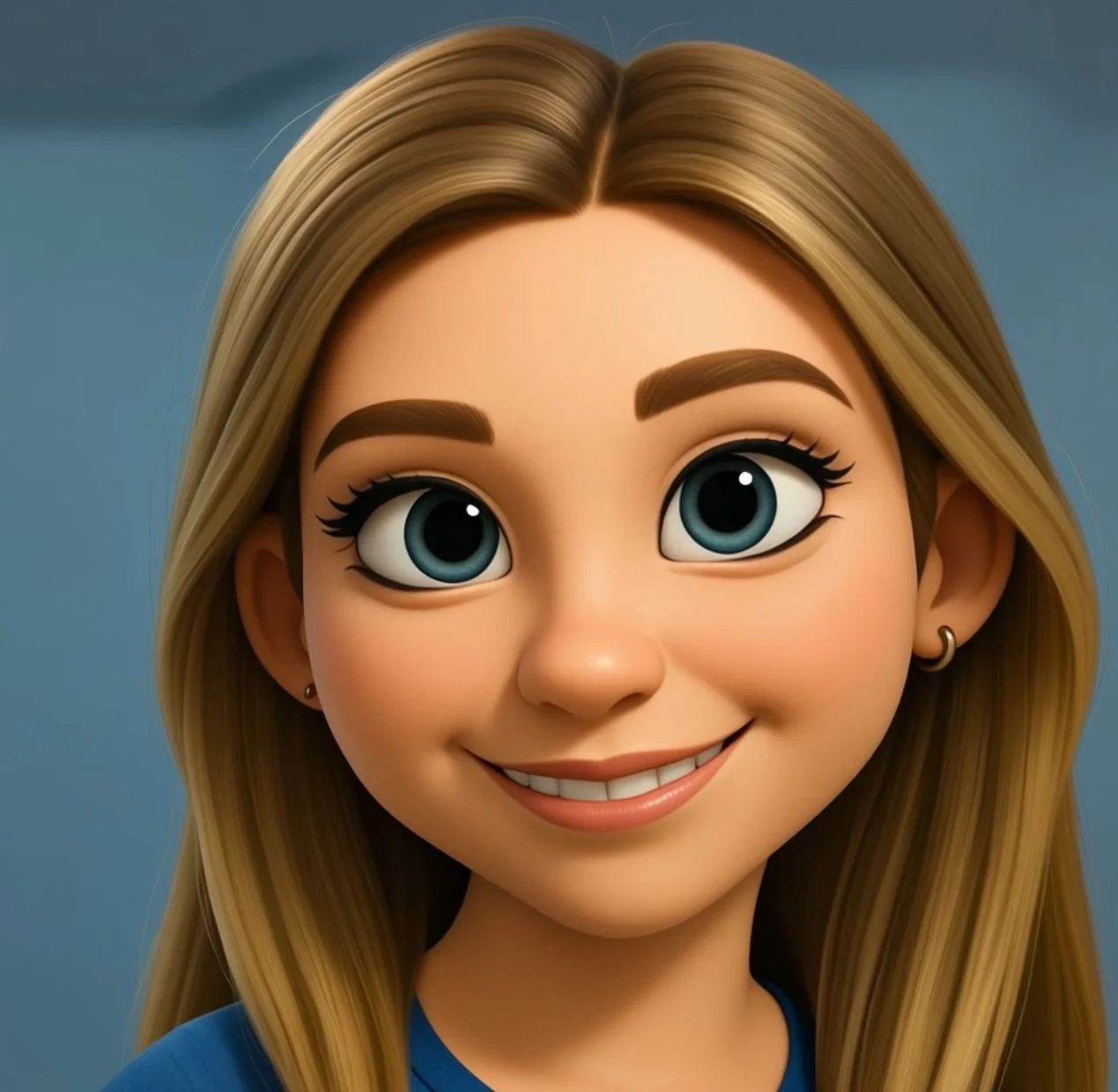 Character of Mackenna accounting for radish accounting showing the fun side of radish accountingA young woman with blonde hair and gray eyes smiling at the camera.