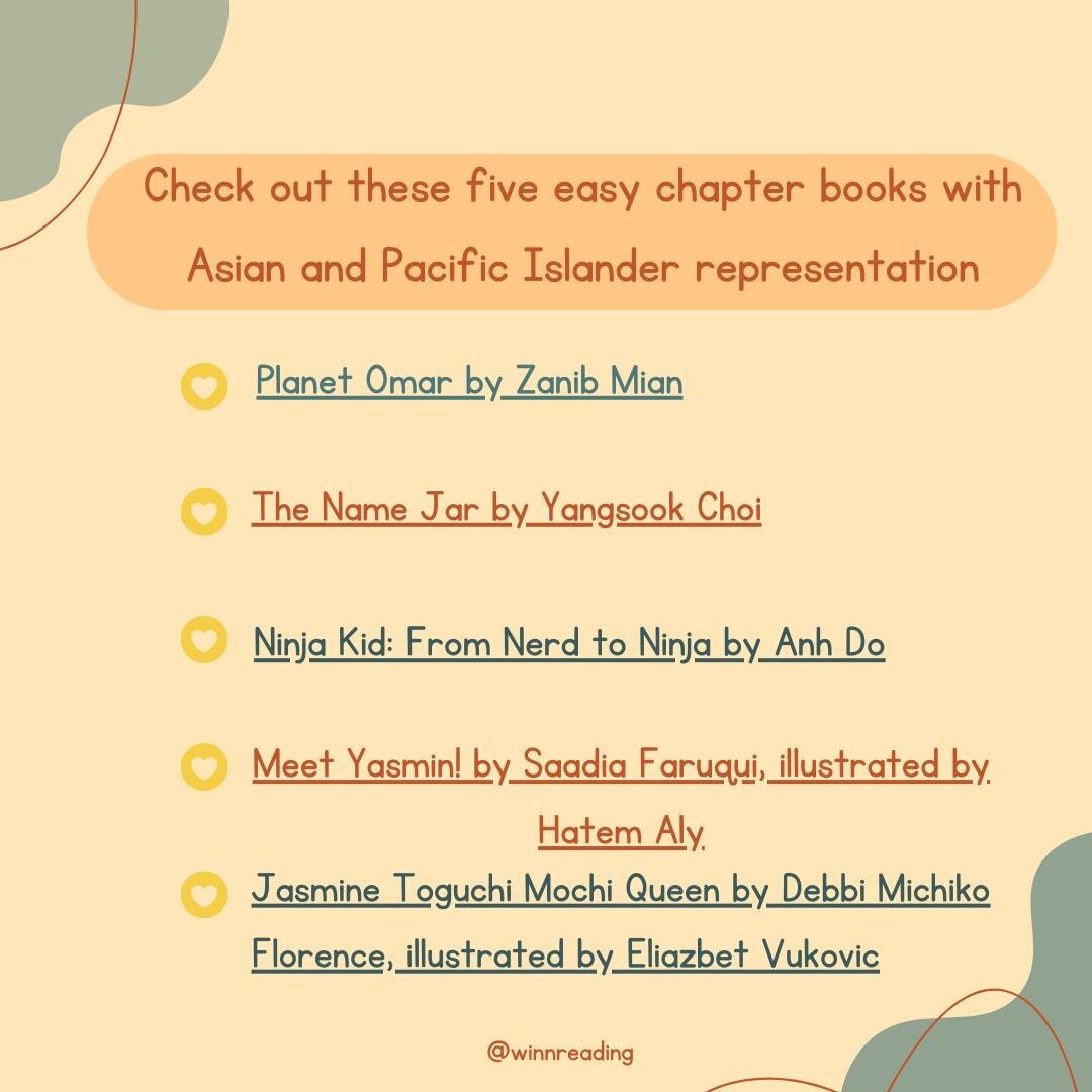 For #AsianHeritageMonth, we&rsquo;re excited to share our favorite chapter books with Asian and Pacific Islander representation. 

These short chapter books are perfect for experienced young readers. 📚

#books #literacy #nonprofit #cincinnati #chapt