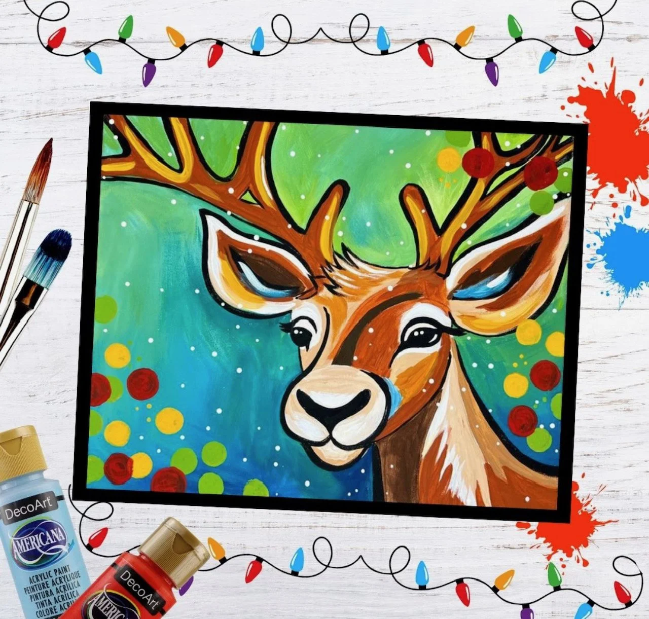 "Painted Reindeer"  Virtual Art Kit (Coming Soon)