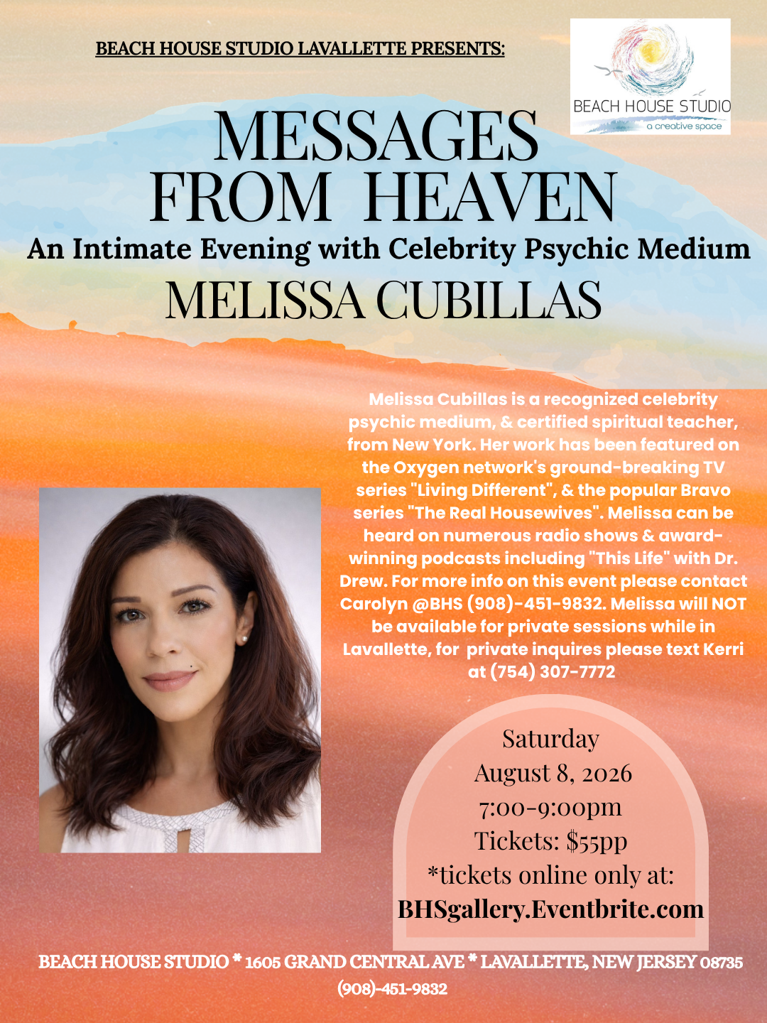An Intimate Evening of Messages from Heaven with Melissa Cubillas SOLD OUT