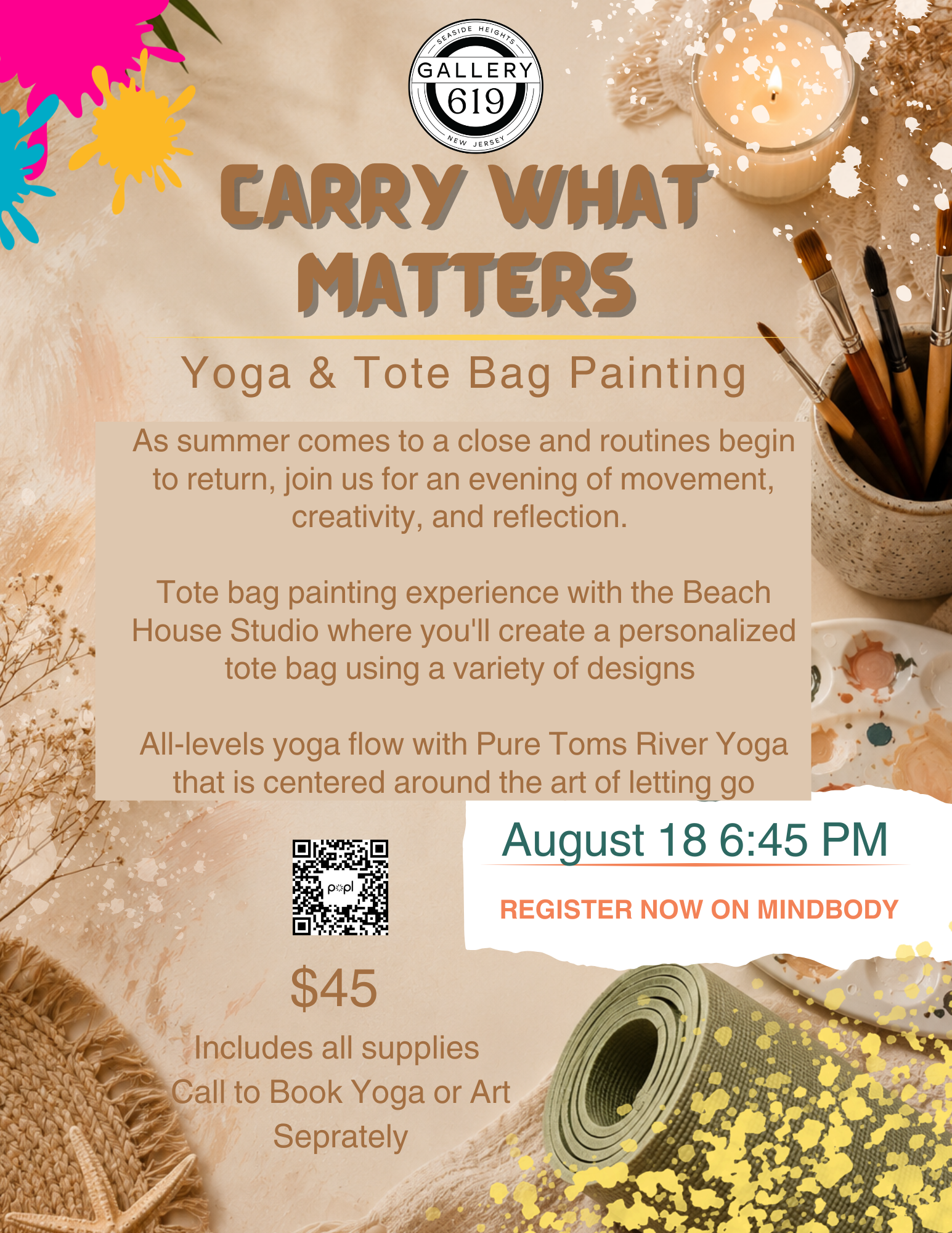 Carry What Matters: The Art of Yoga + Tote Bag Painting