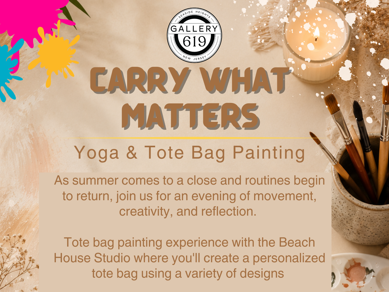 Carry What Matters: The Art of Yoga + Tote Bag Painting